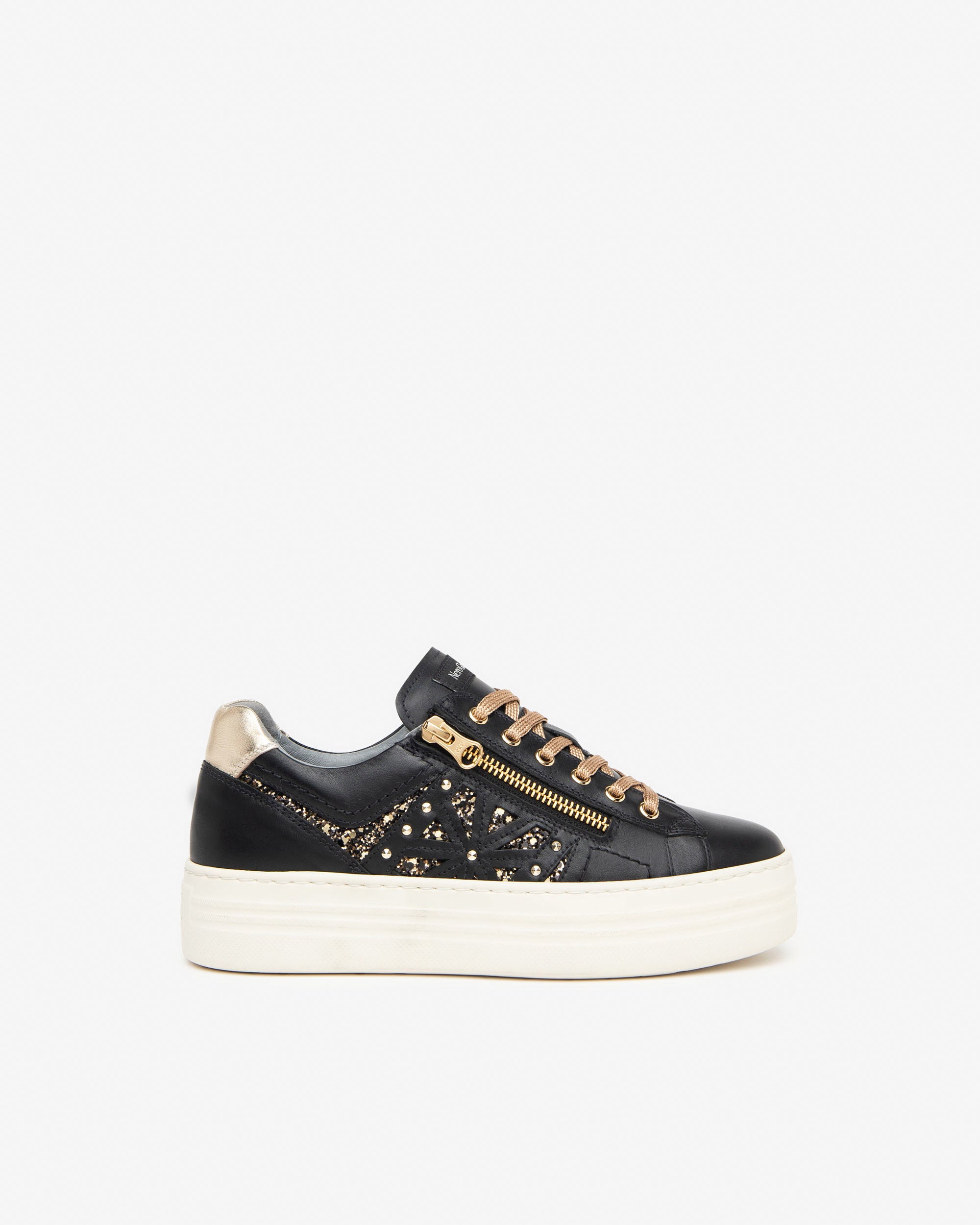 Women’s Leather and Technical Fabric Sneakers