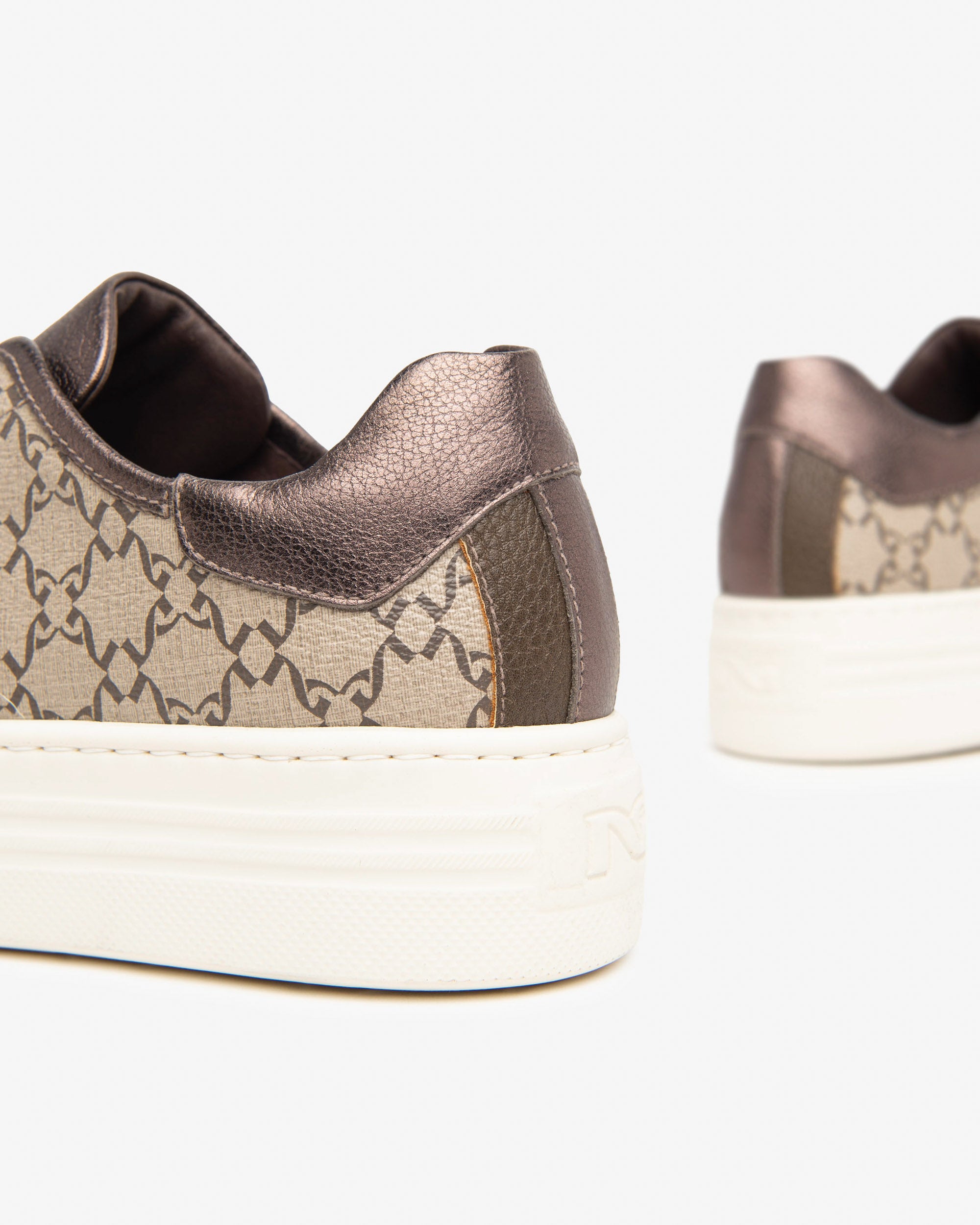 Women’s Leather and Technical Fabric Sneakers