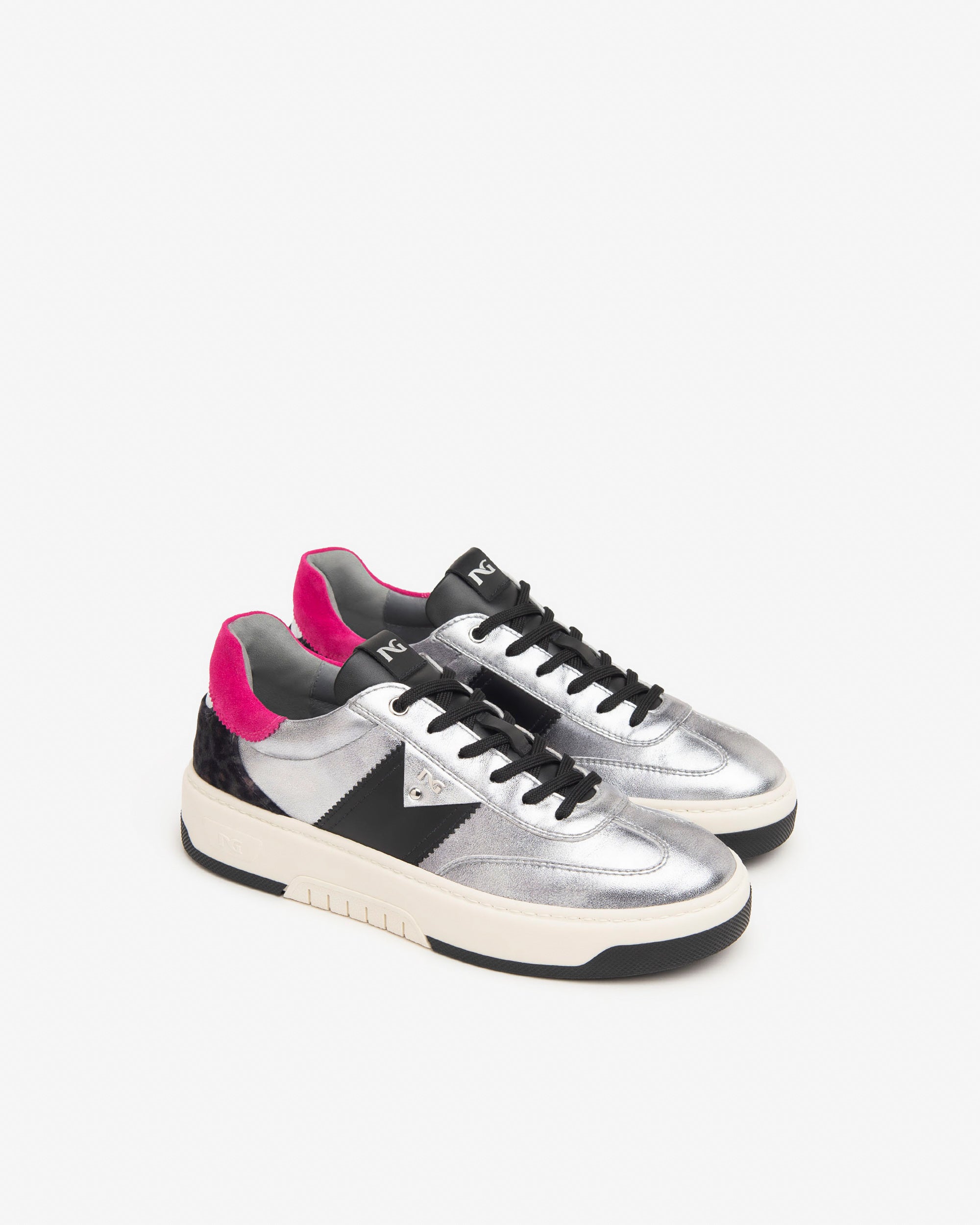 Sneakers Donna in Pelle, Materiale Tecnico e Suede