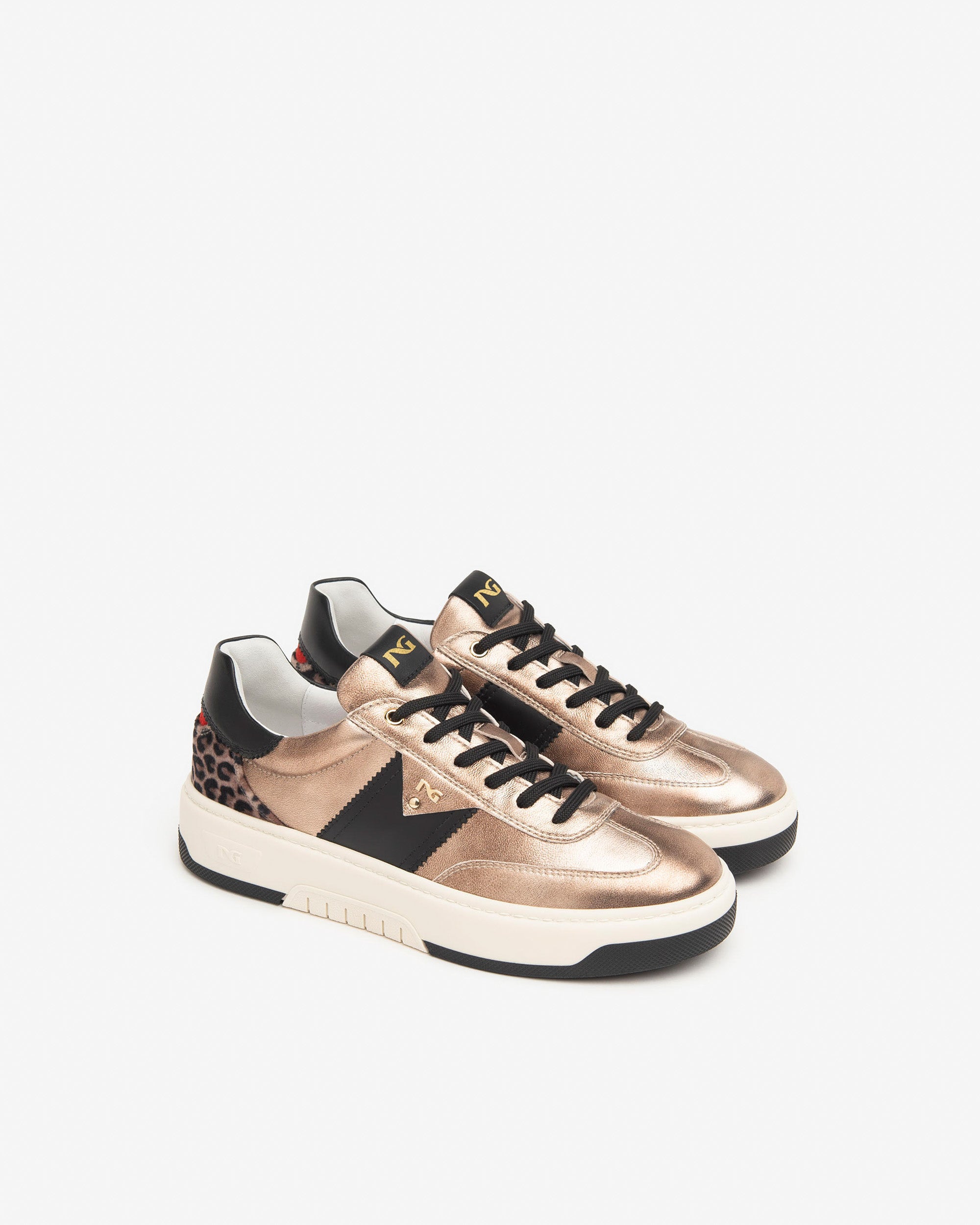 Sneakers Dames in Leder, Technisch Materiaal en Suède