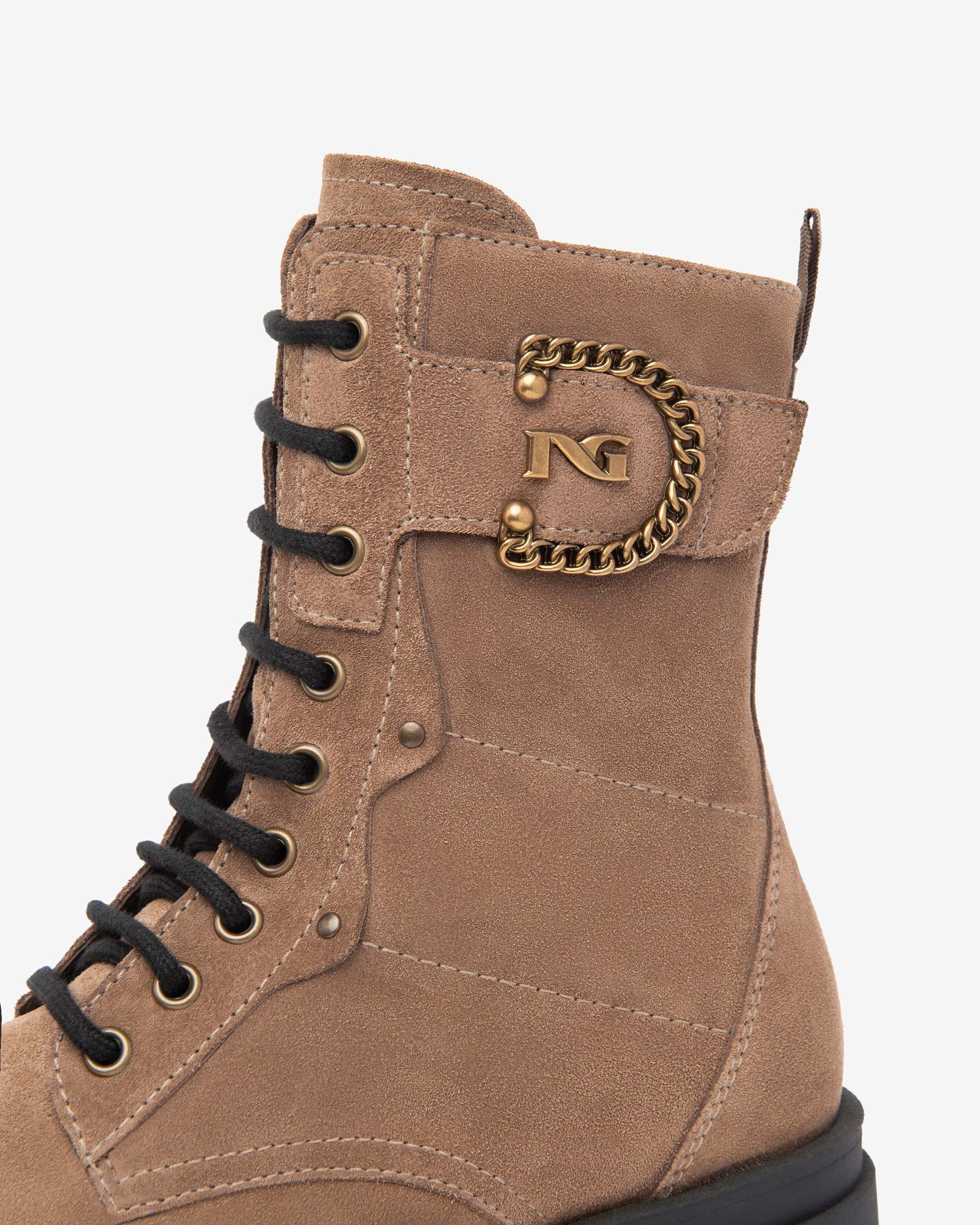 Women’s Suede Combat Boots