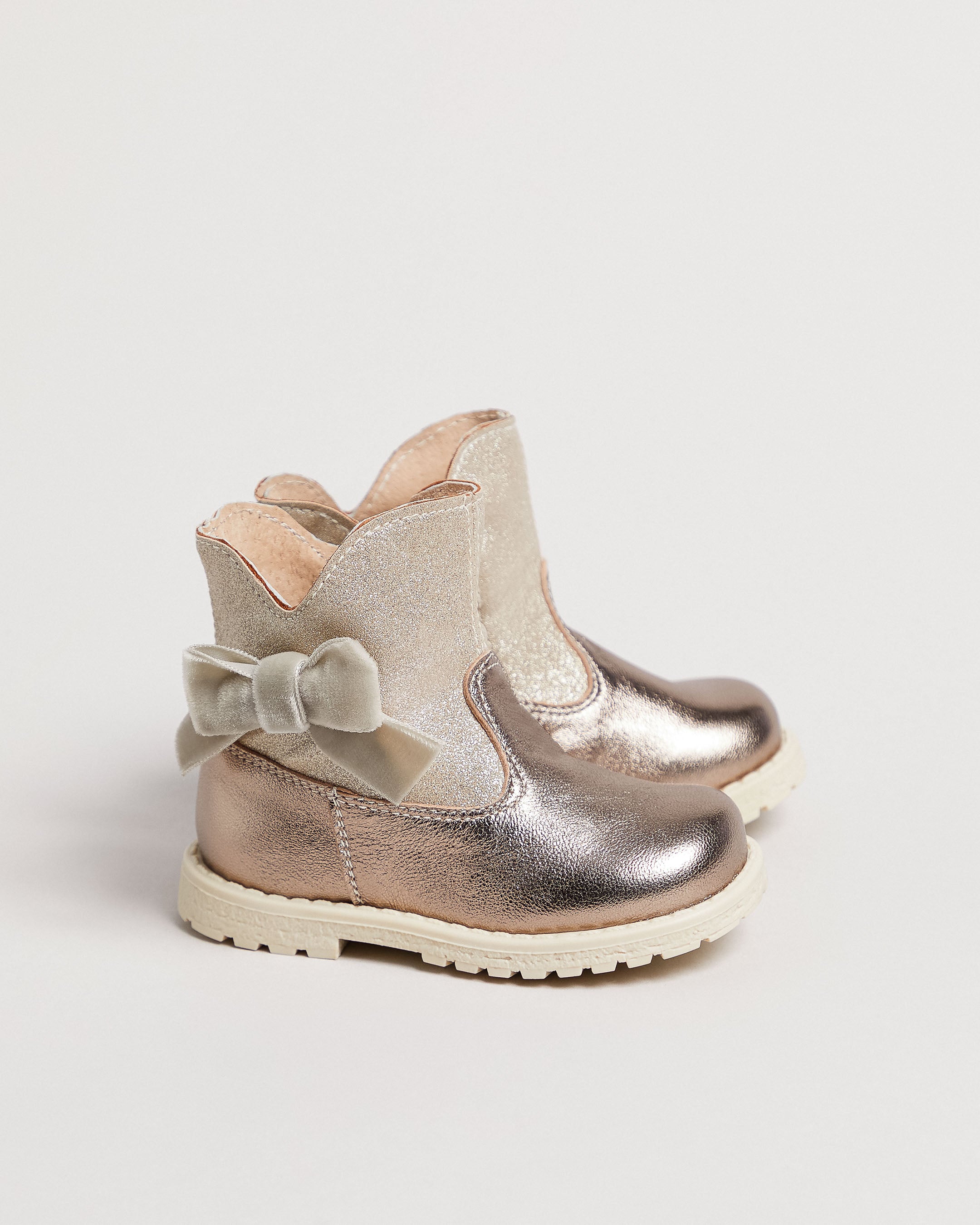 Junior Leather and Technical Fabric Bottines pour Filles