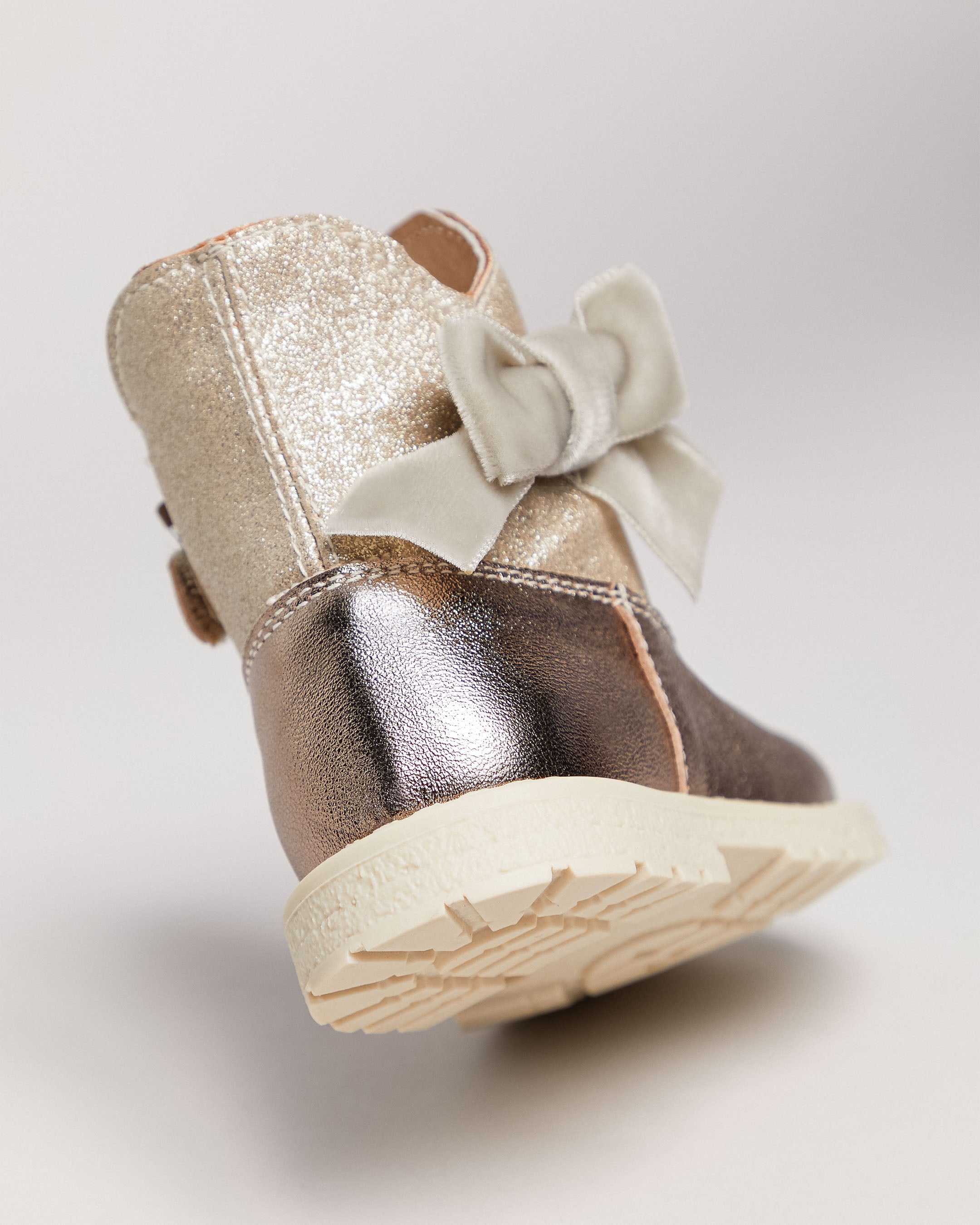 Junior Leather and Technical Fabric Bottines pour Filles