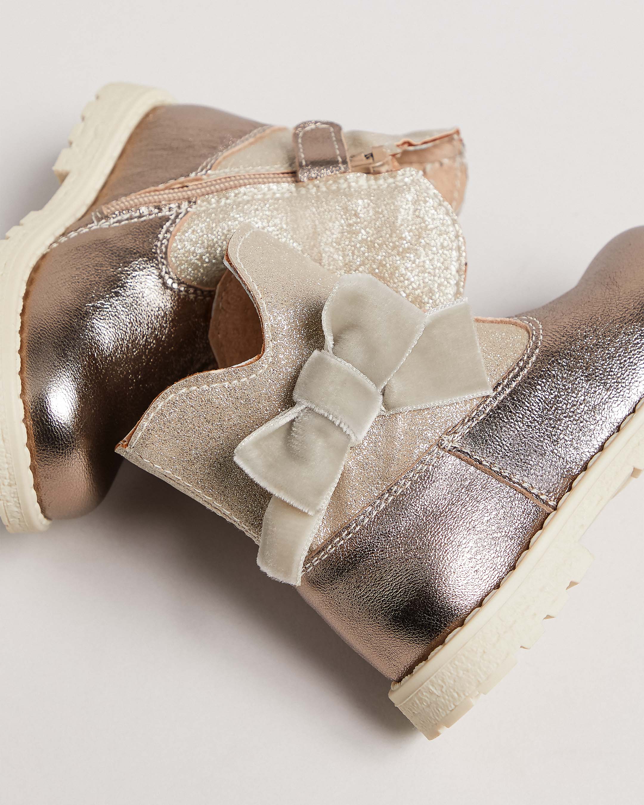 Junior Leather and Technical Fabric Bottines pour Filles
