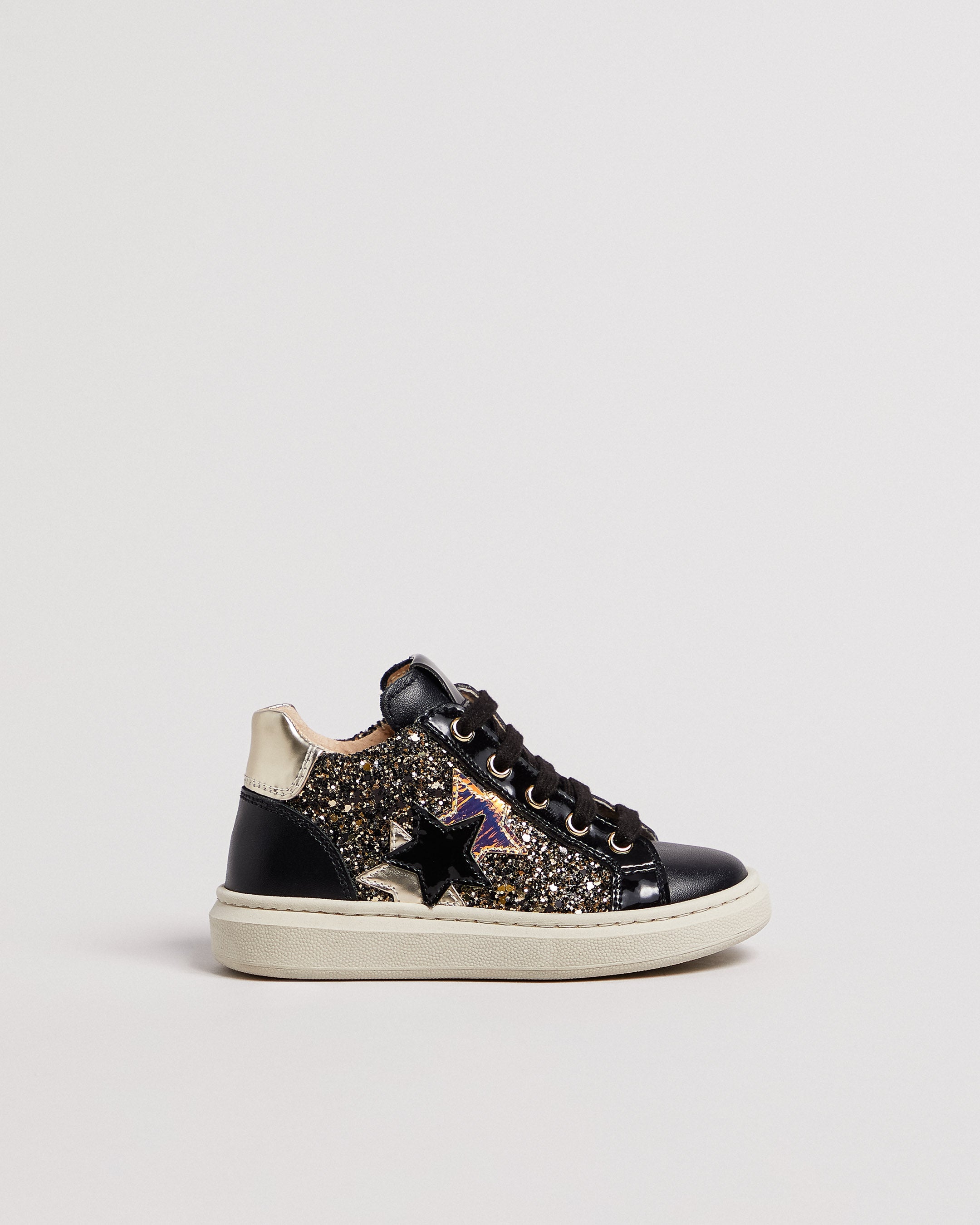 Junior Technical Fabric and Leather Sneakers for Girls