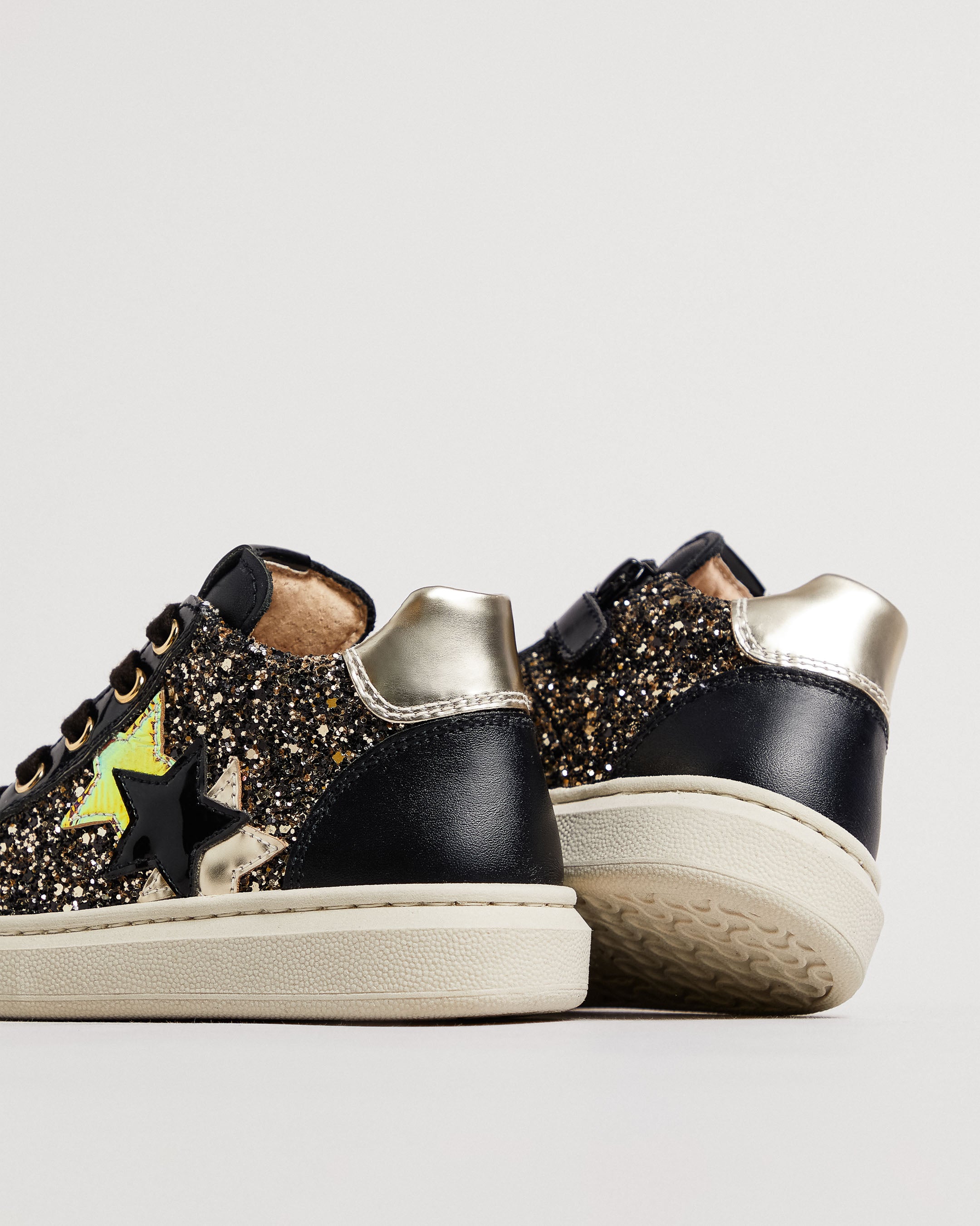 Junior Technical Fabric and Leather Sneakers for Girls
