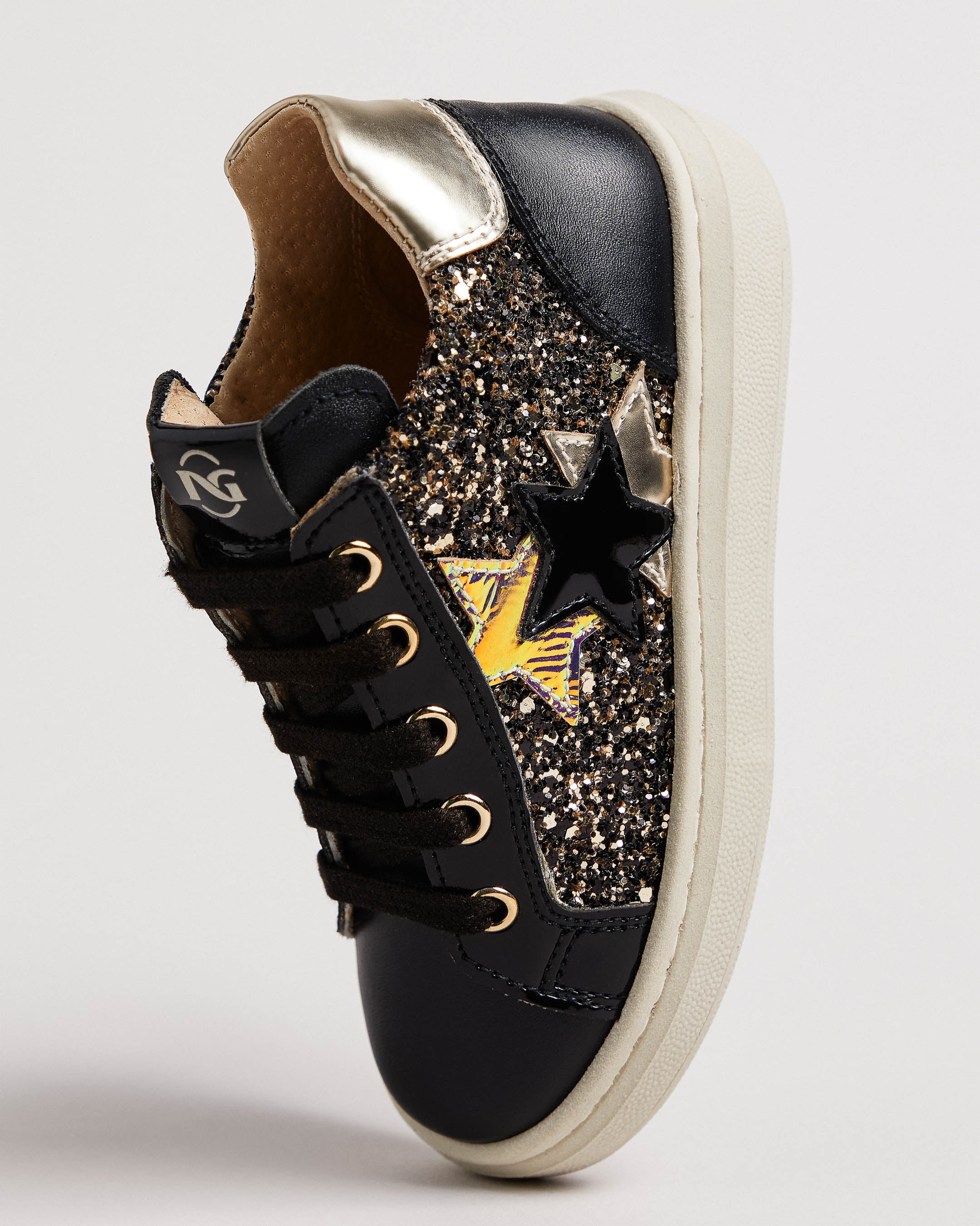Junior Technical Fabric and Leather Sneakers for Girls