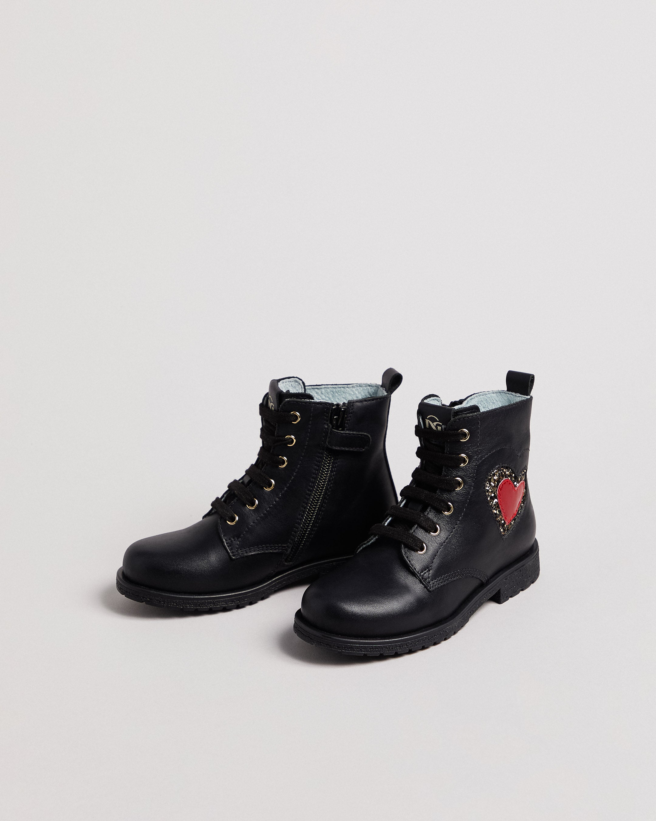 Junior Leather and Technical Fabric Brodequins pour Filles