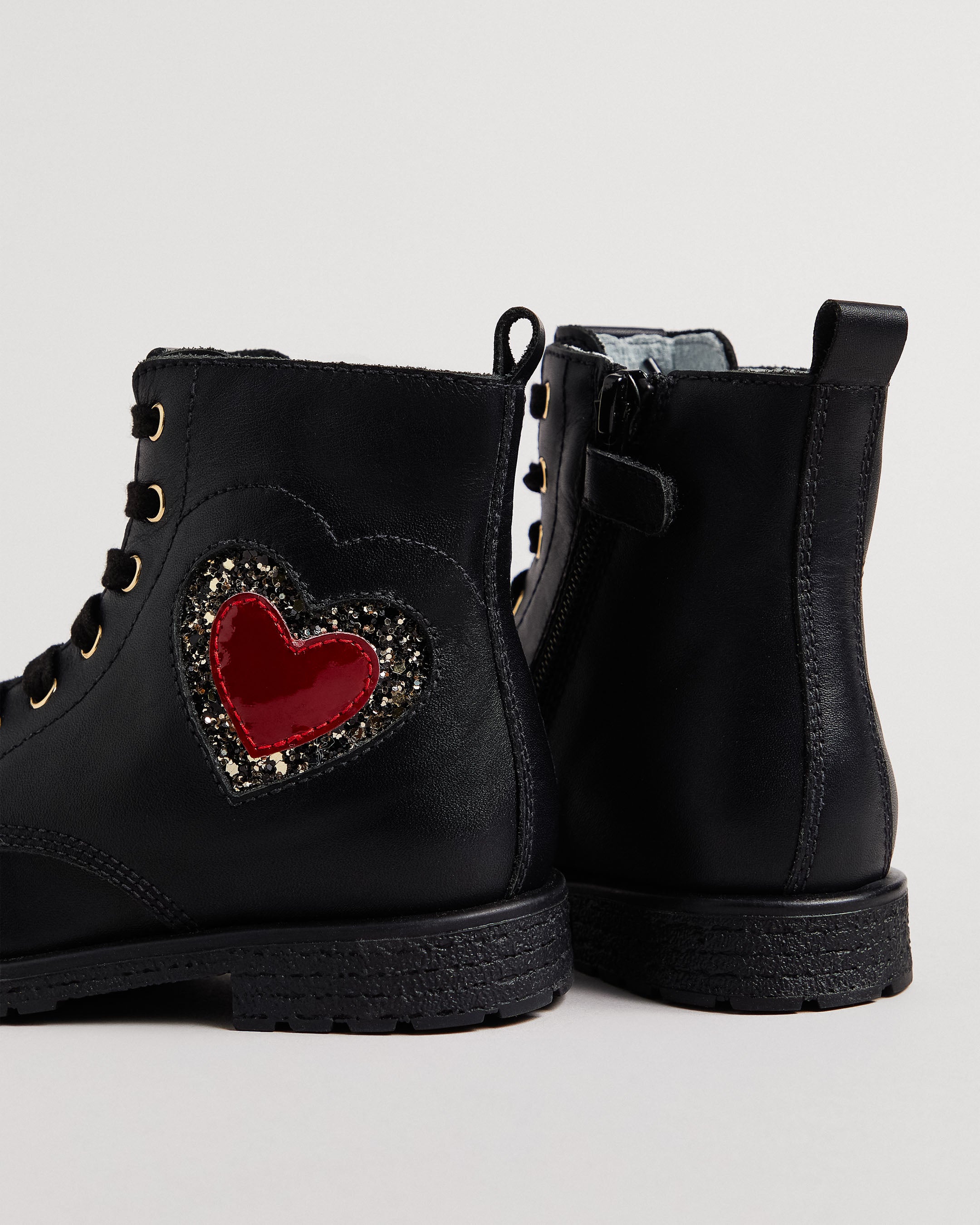 Junior Leather and Technical Fabric Brodequins pour Filles