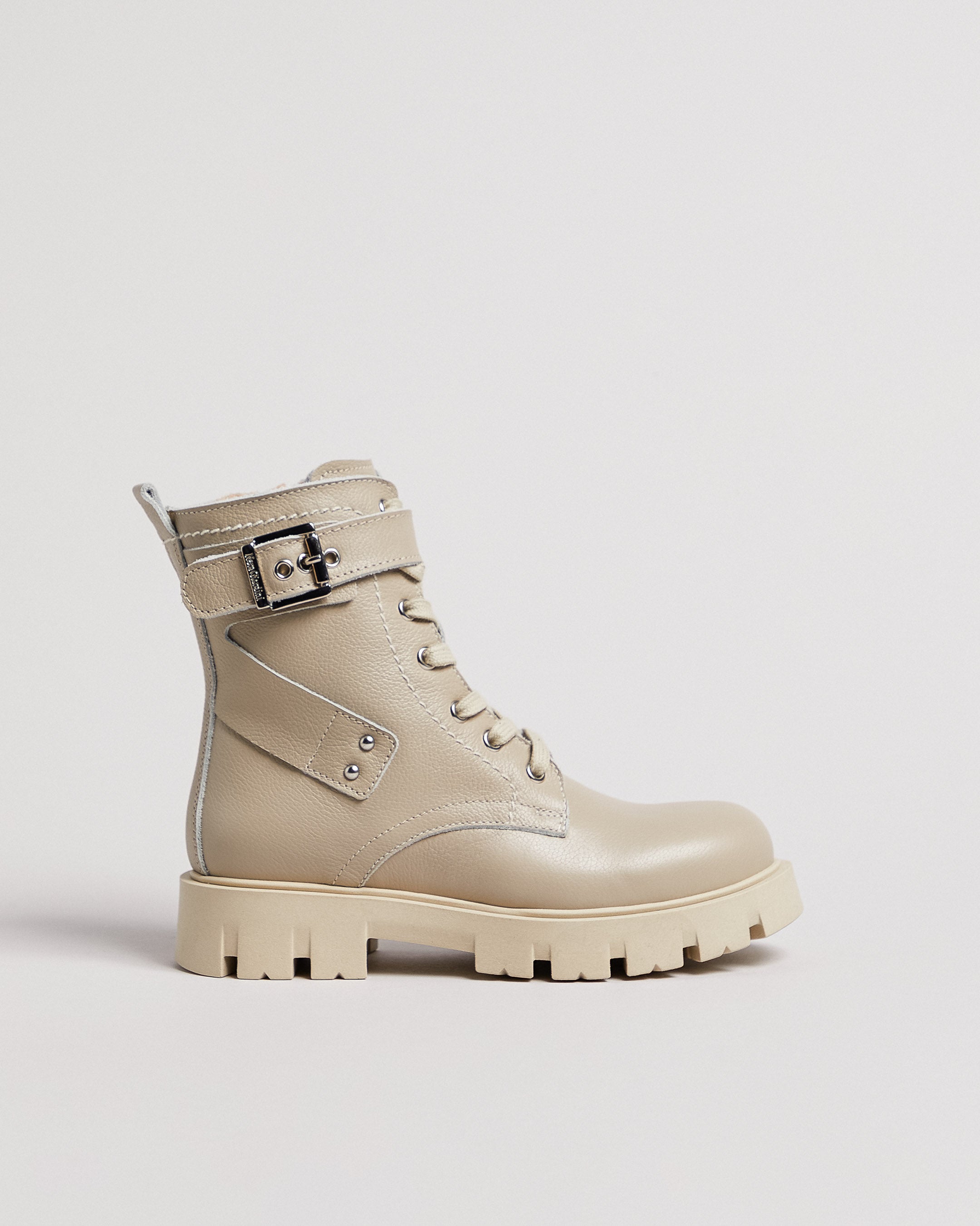 Veterboots Teen voor Tienermeisje in Leder