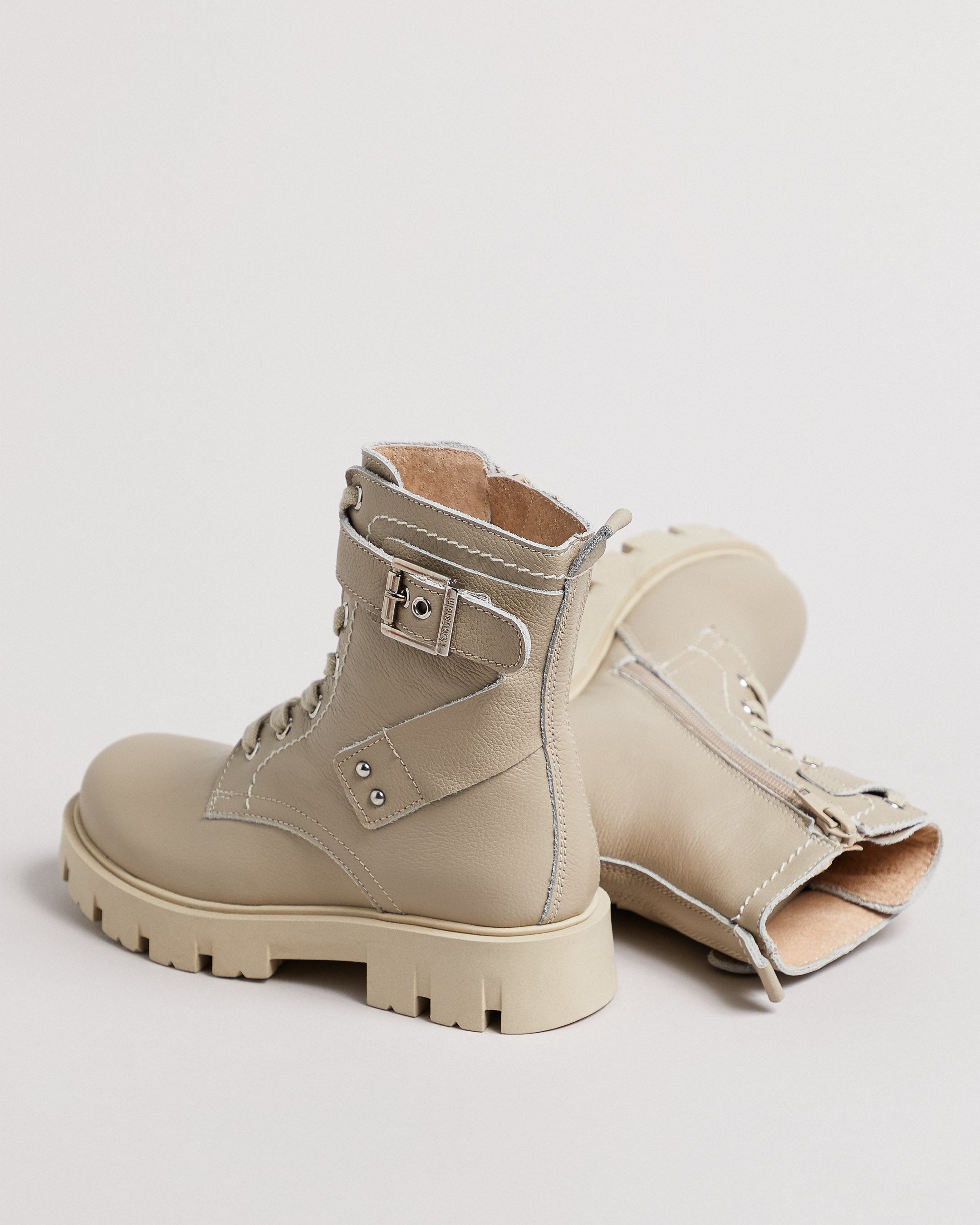 Veterboots Teen voor Tienermeisje in Leder