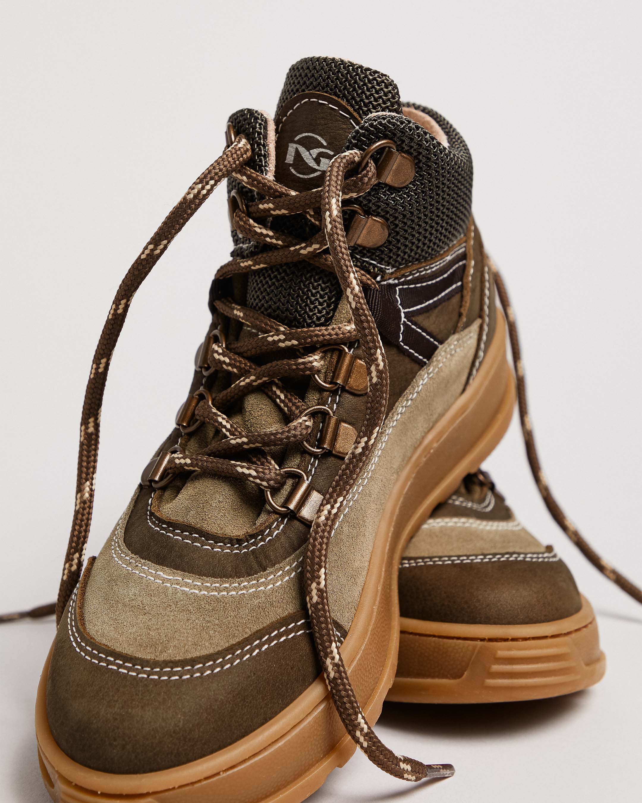 Stivaletti Teen da Ragazzo in Pelle, Camoscio e Tela