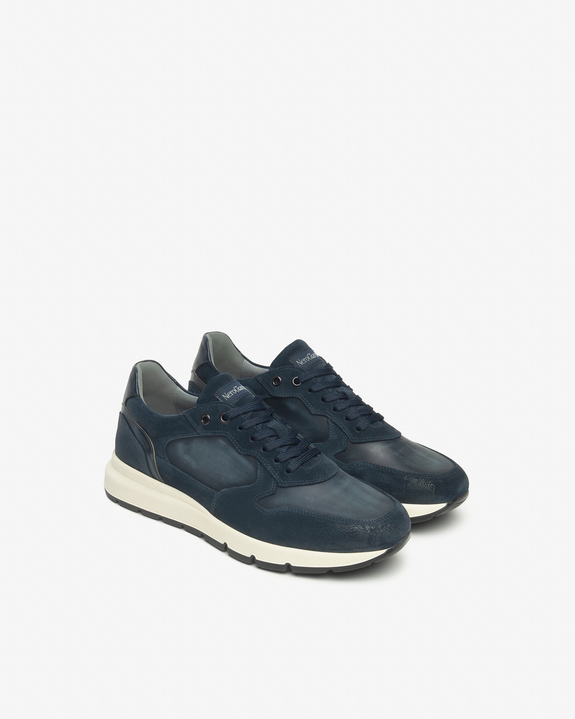 Sneakers Heren in Suède en Leder