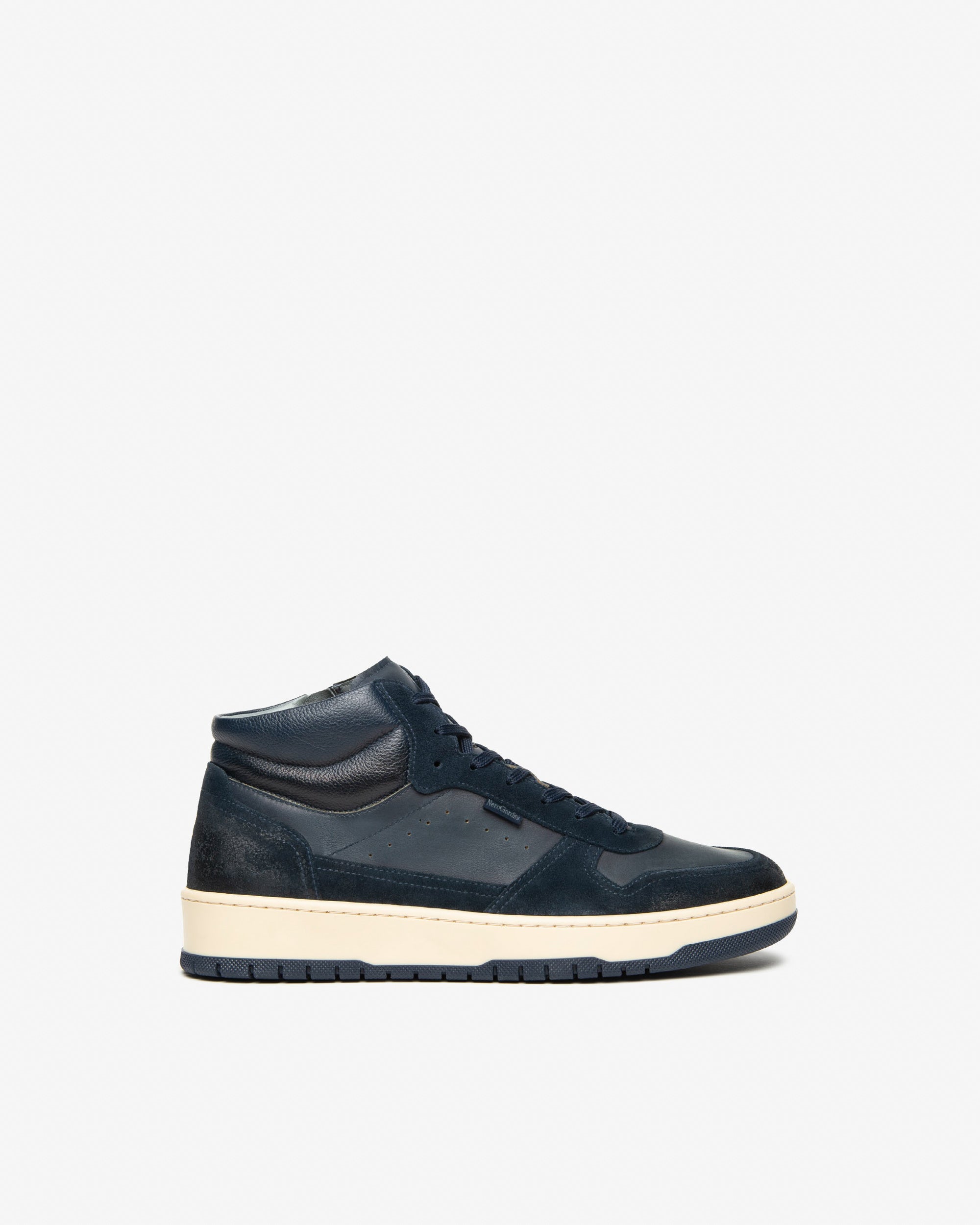 Sneakers Alte Uomo in Pelle e Camoscio