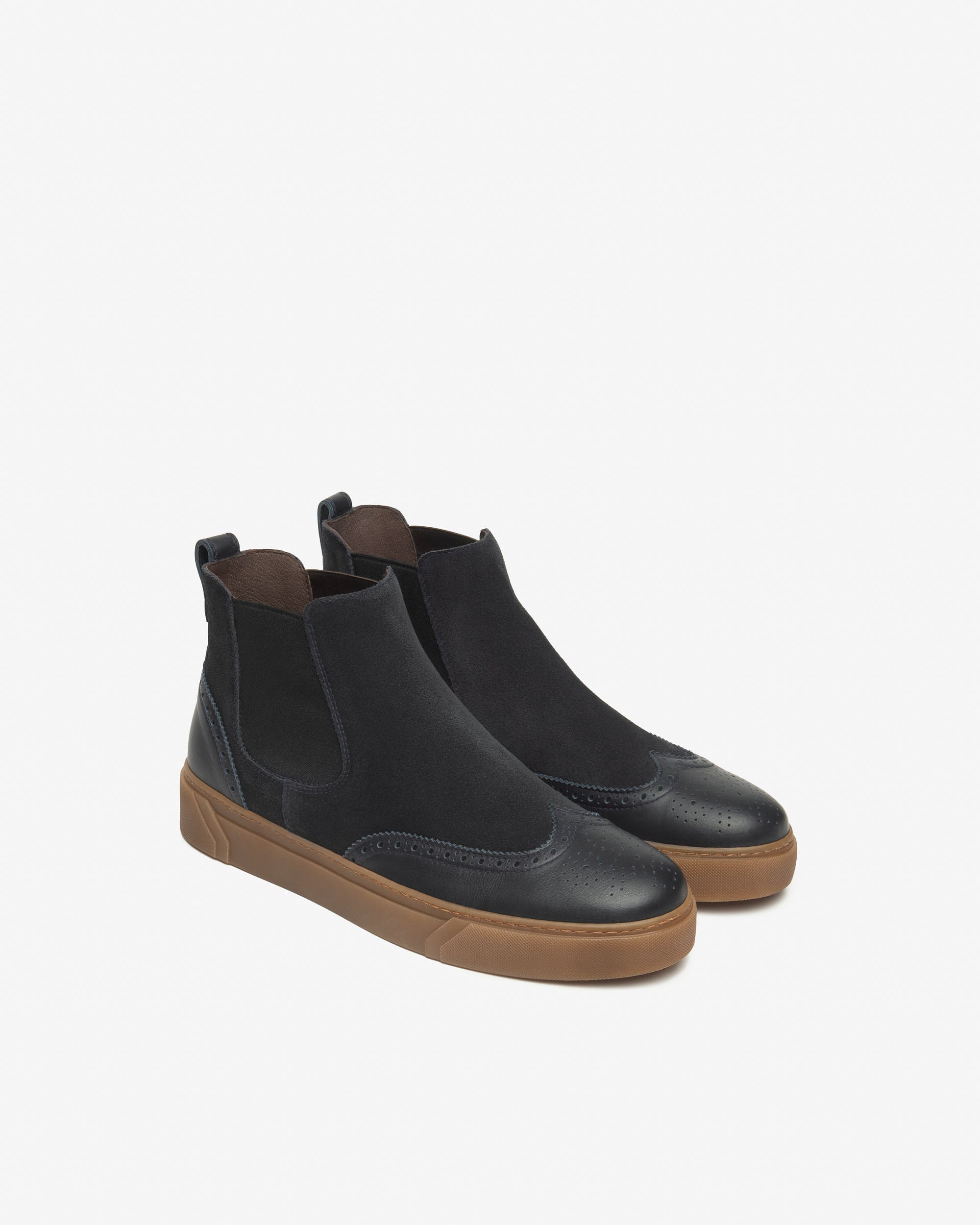 Men’s Suede and Leather Chelsea Boots