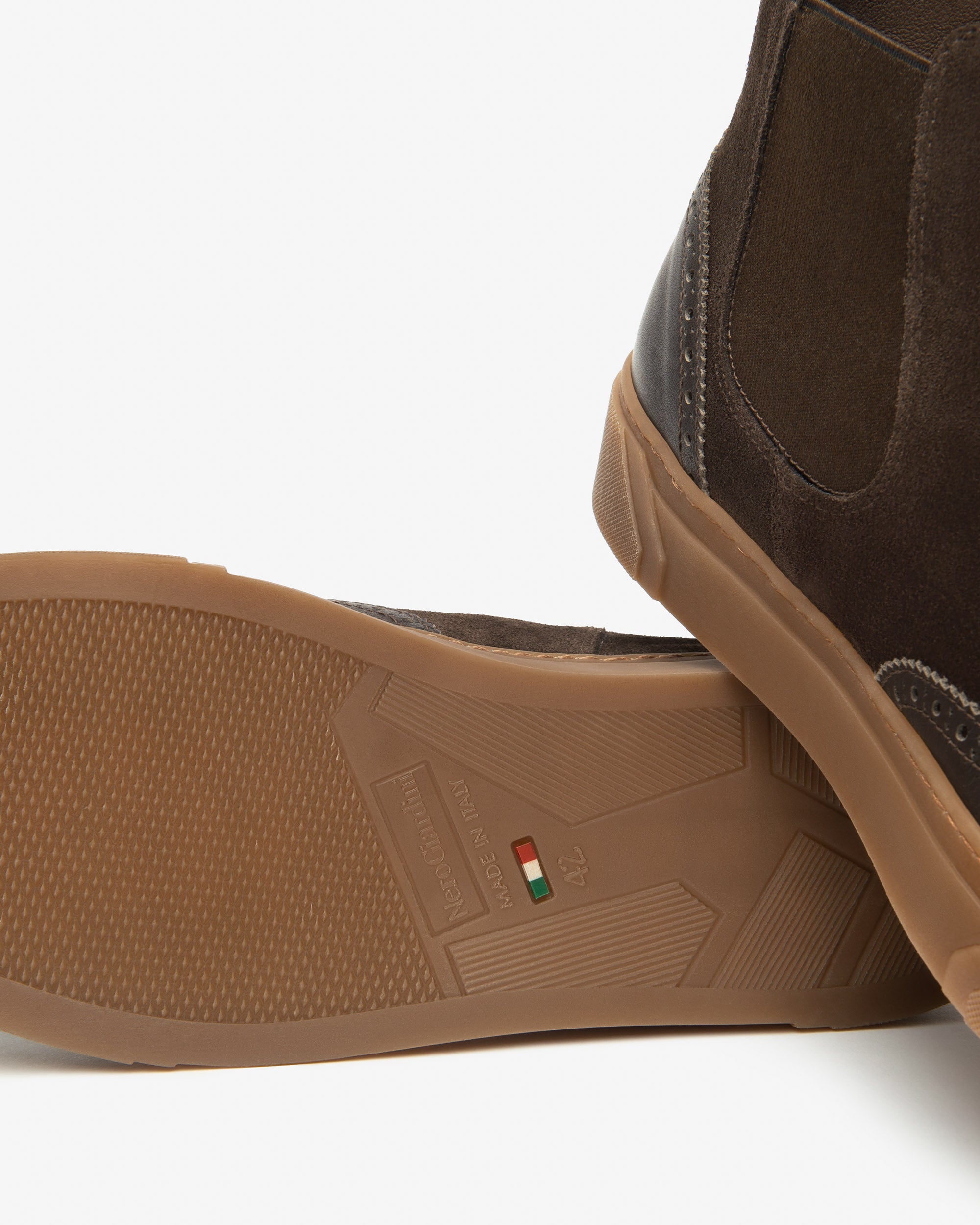 Мужские полусапоги челси из замши и кожи