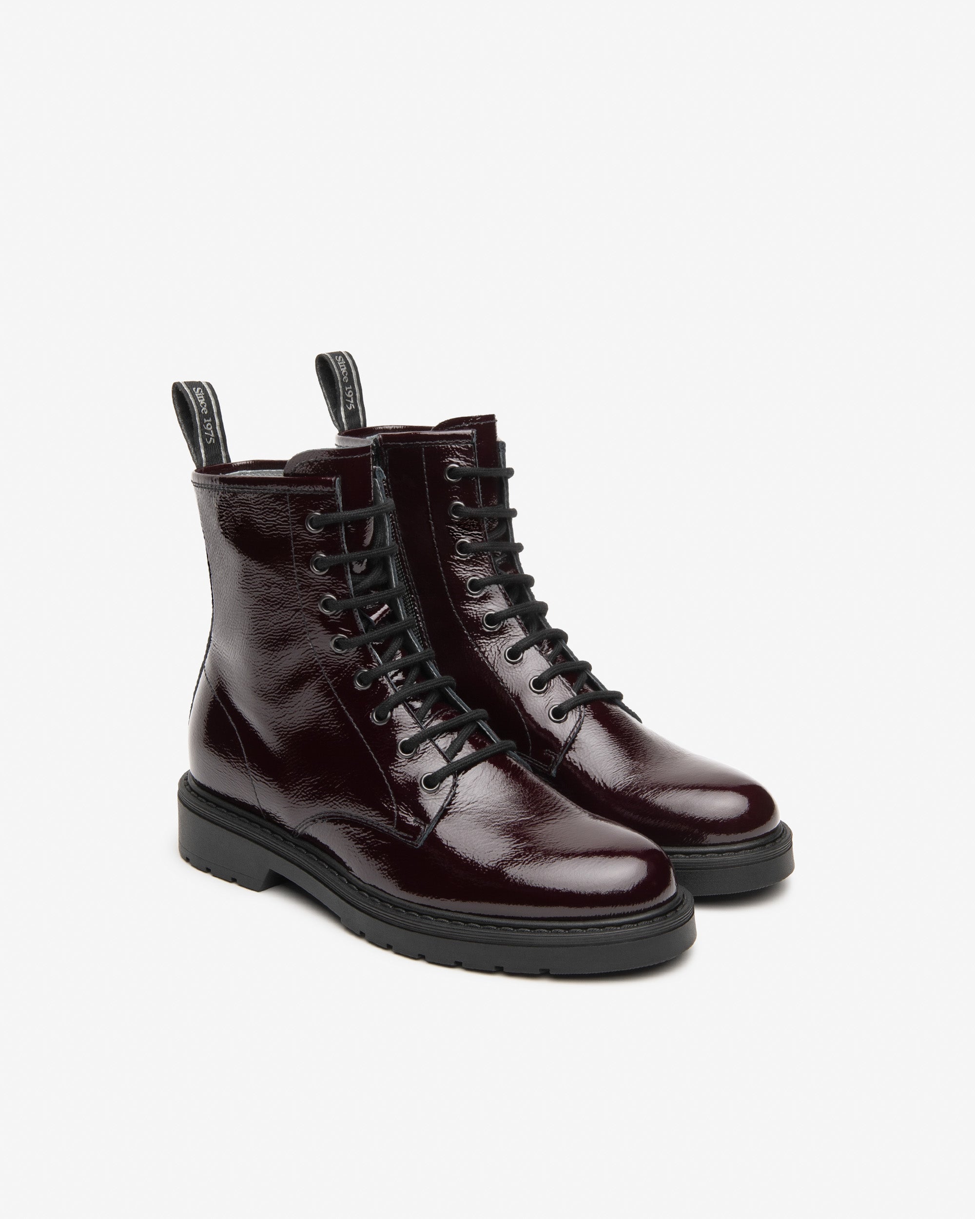 Bottines Motardes Femme en Vernis