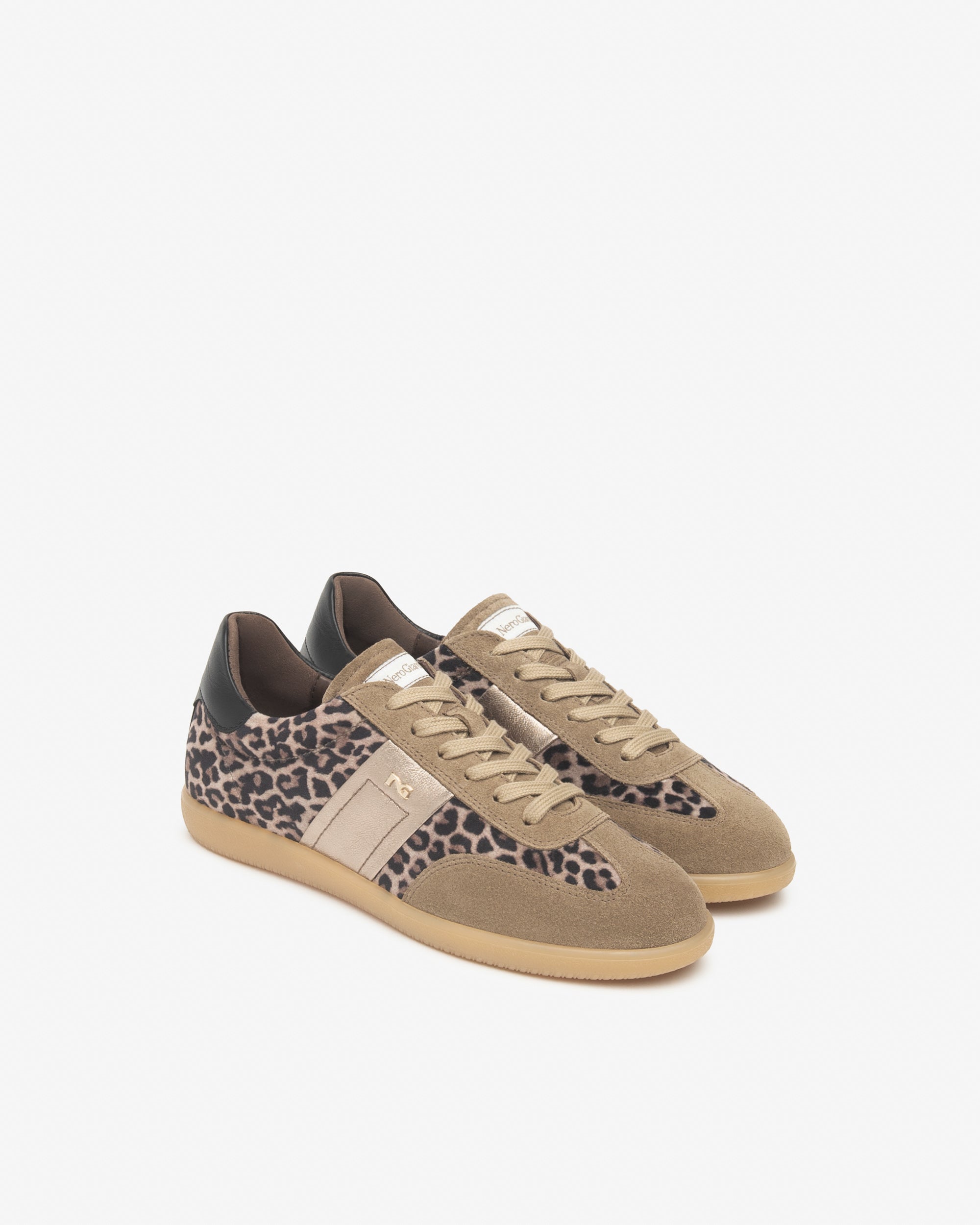 Sneakers Donna in Materiale Tecnico, Suede e Pelle