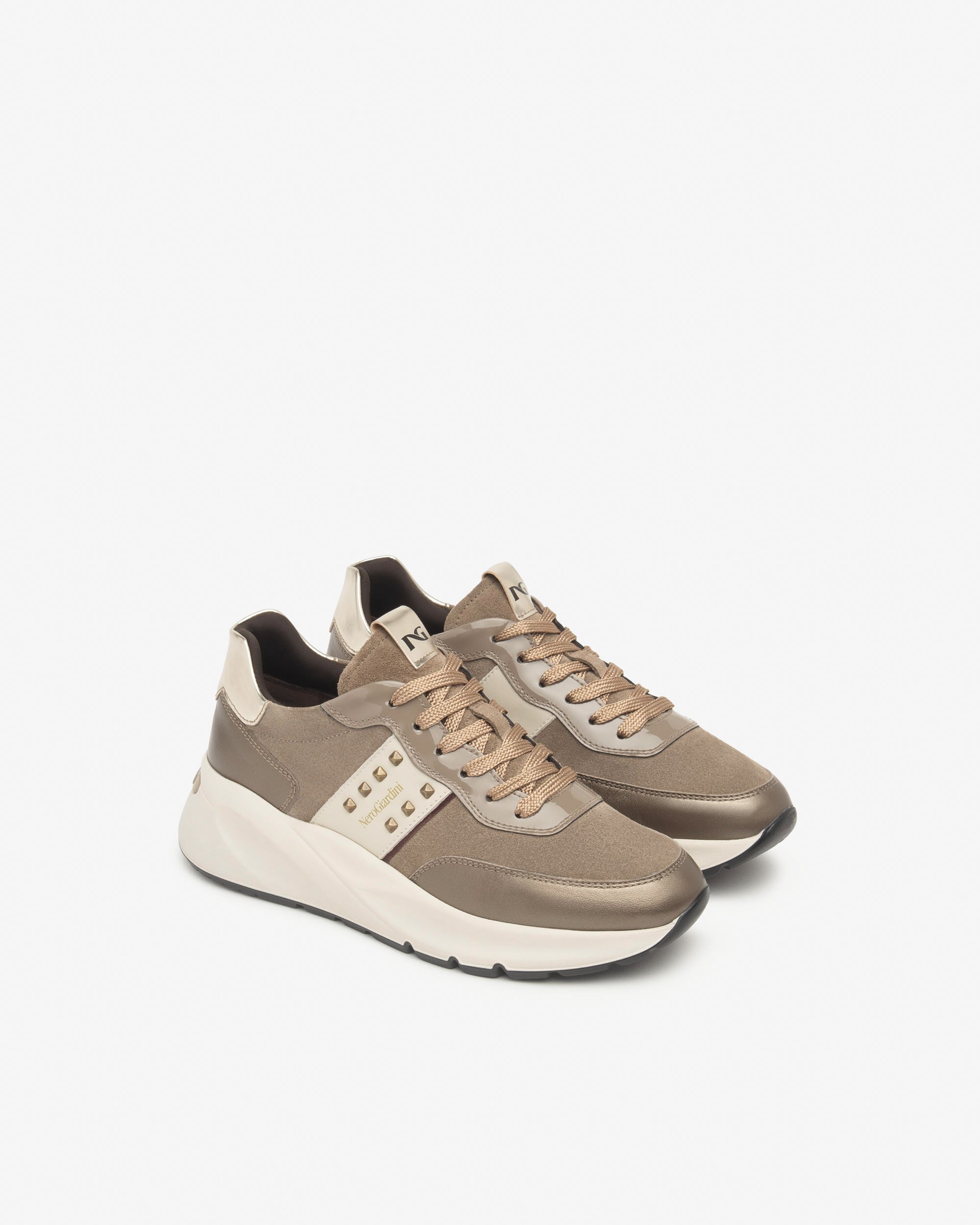 Sneakers Dames in Leder, Suède en Technisch Materiaal