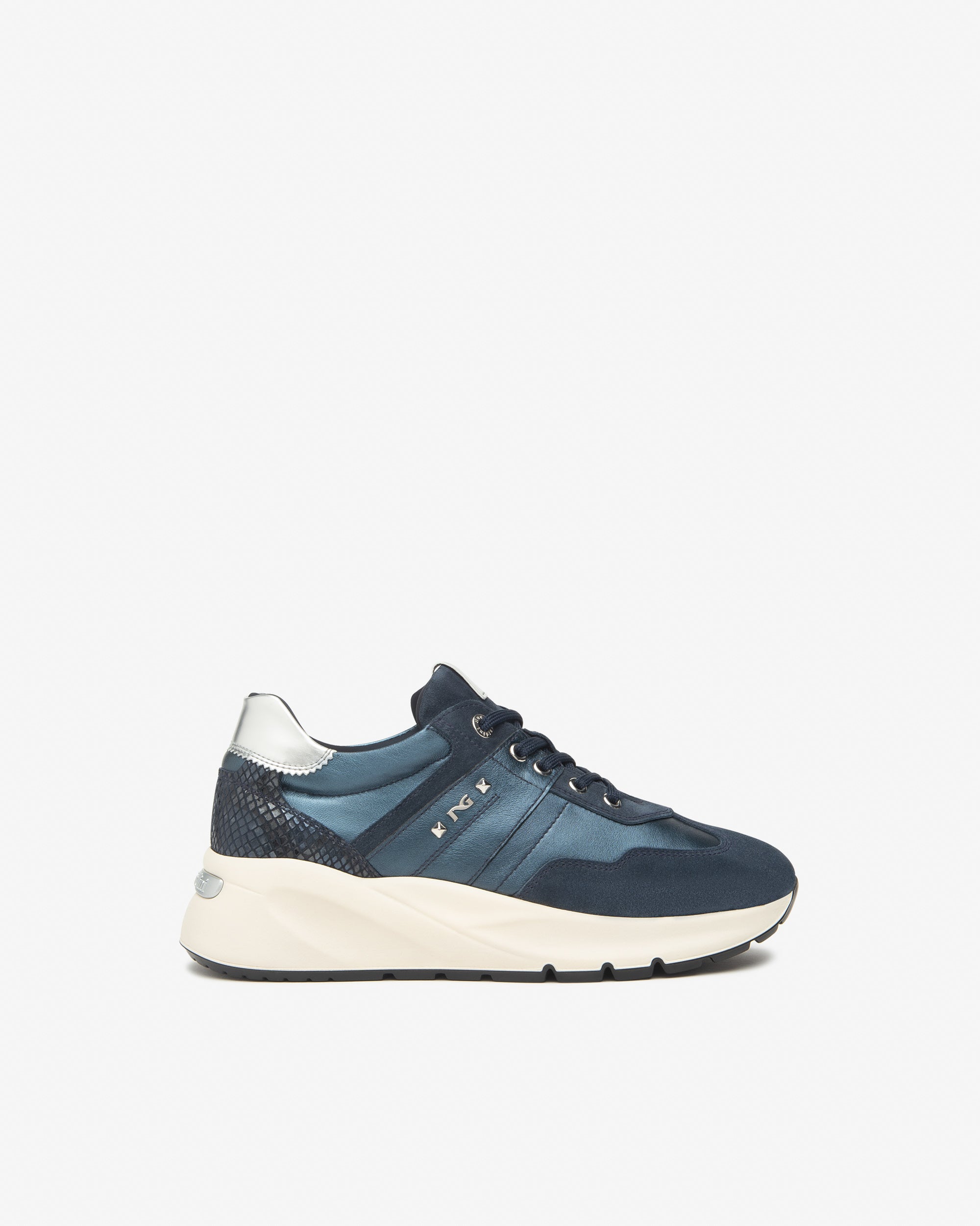 Sneakers Dames in Suède, Leder en Technisch materiaal