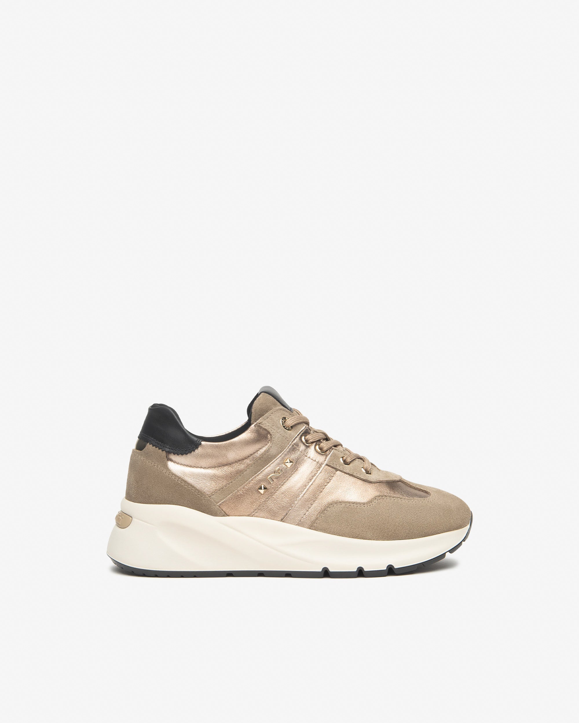 Sneakers Dames in Suède, Leder en Technisch materiaal