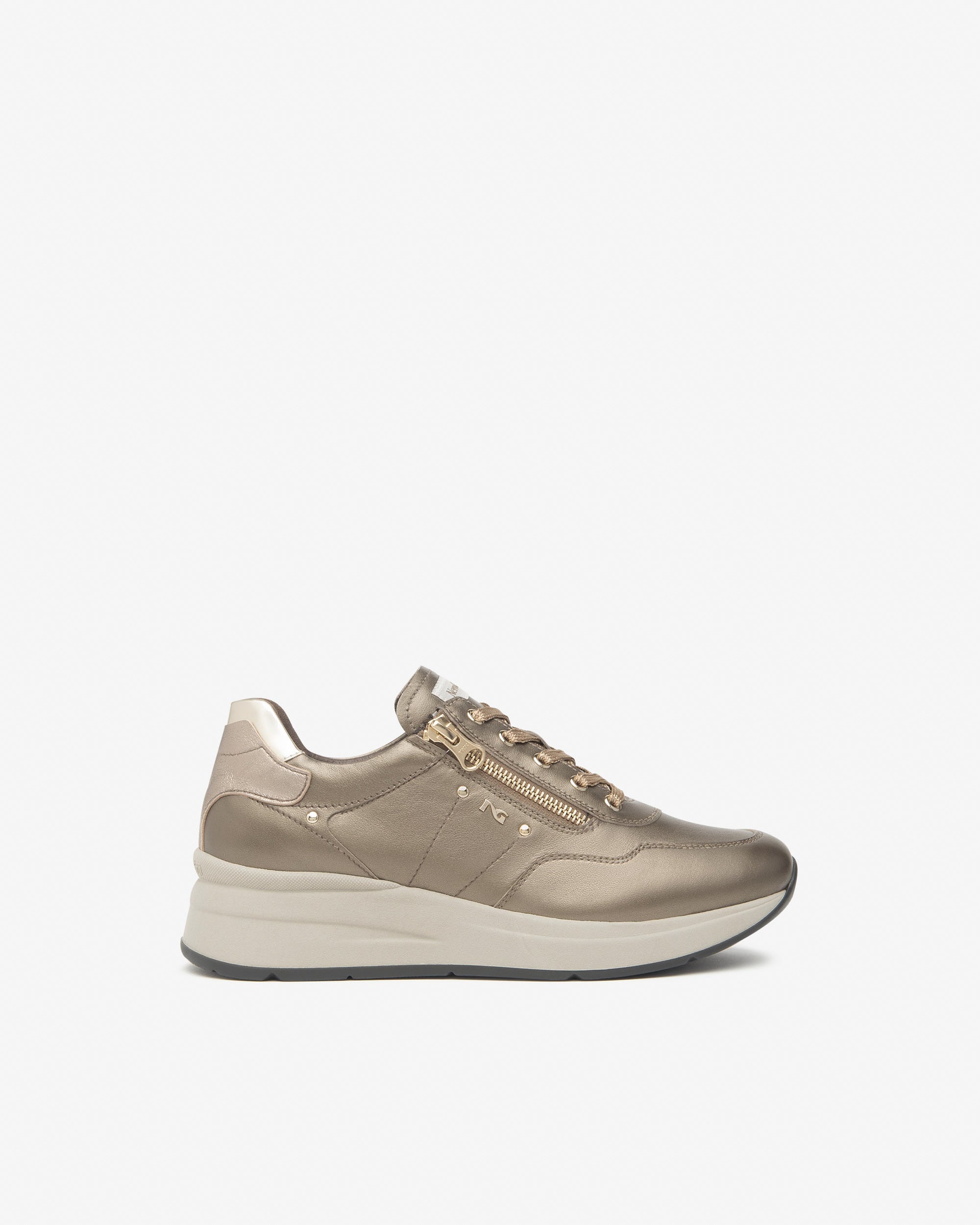 Sneakers Dames in Leder en Technisch Materiaal