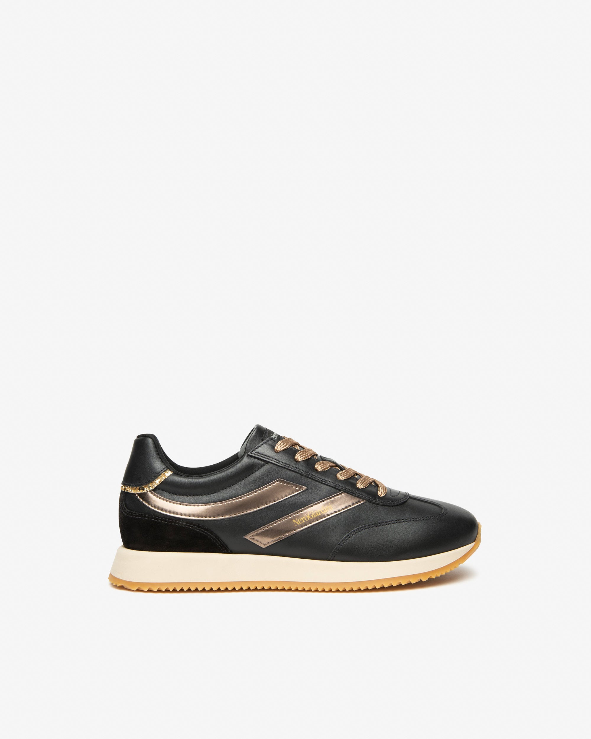 Sneakers Dames in Leder en Technisch Materiaal