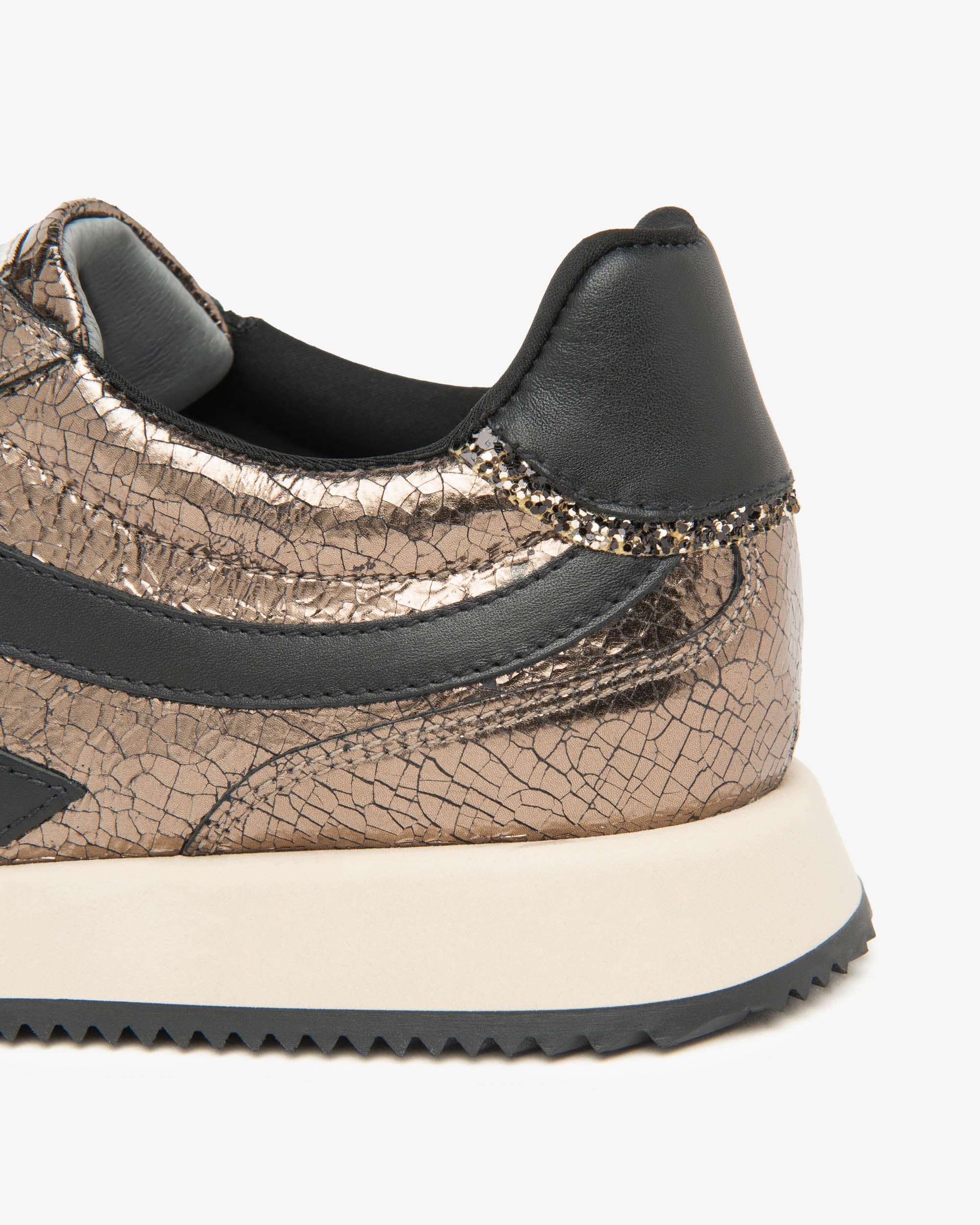 Sneakers Dames in Leder en Technisch Materiaal