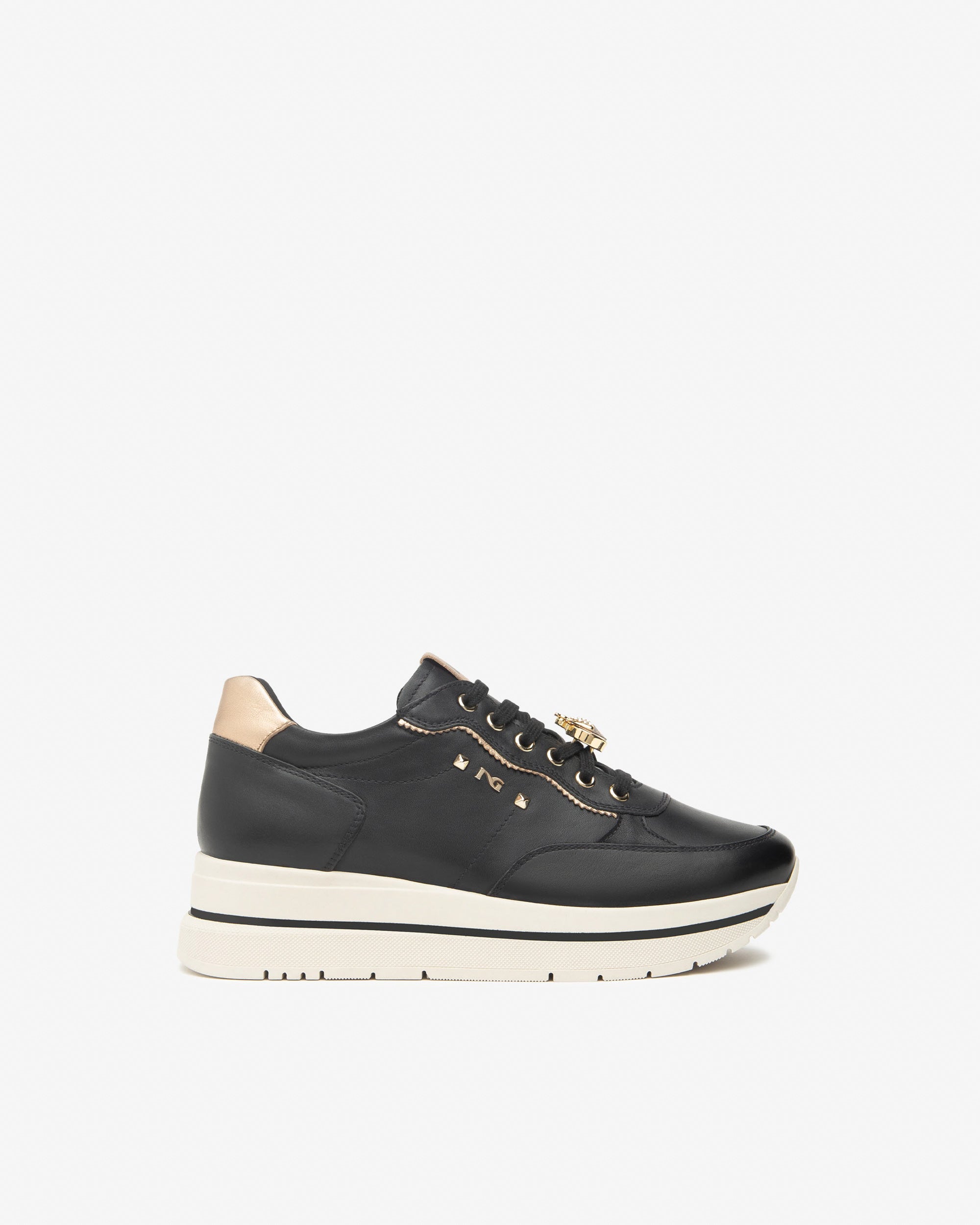 Sneakers Dames in Leder en Technisch Materiaal
