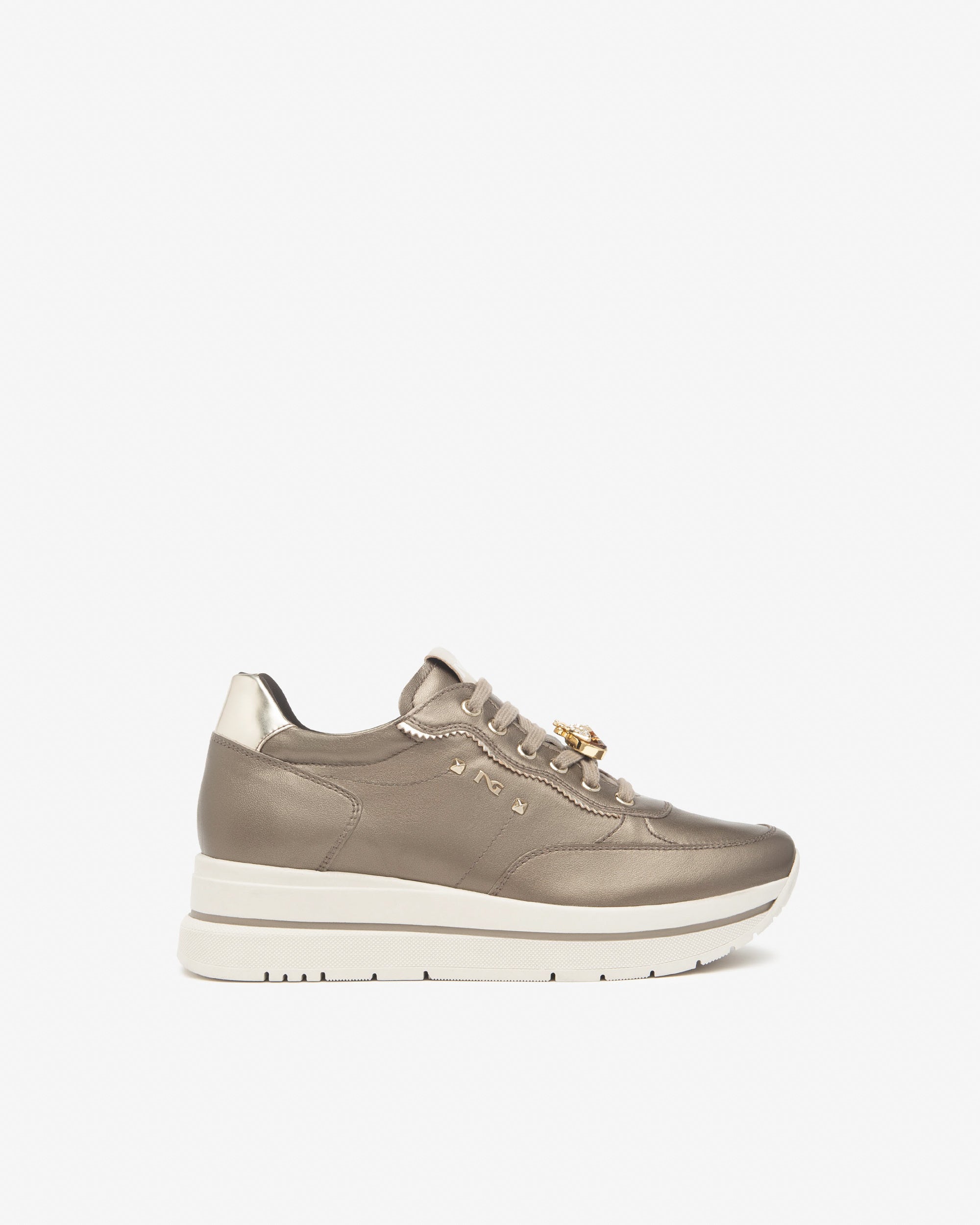 Sneakers Dames in Leder en Technisch Materiaal