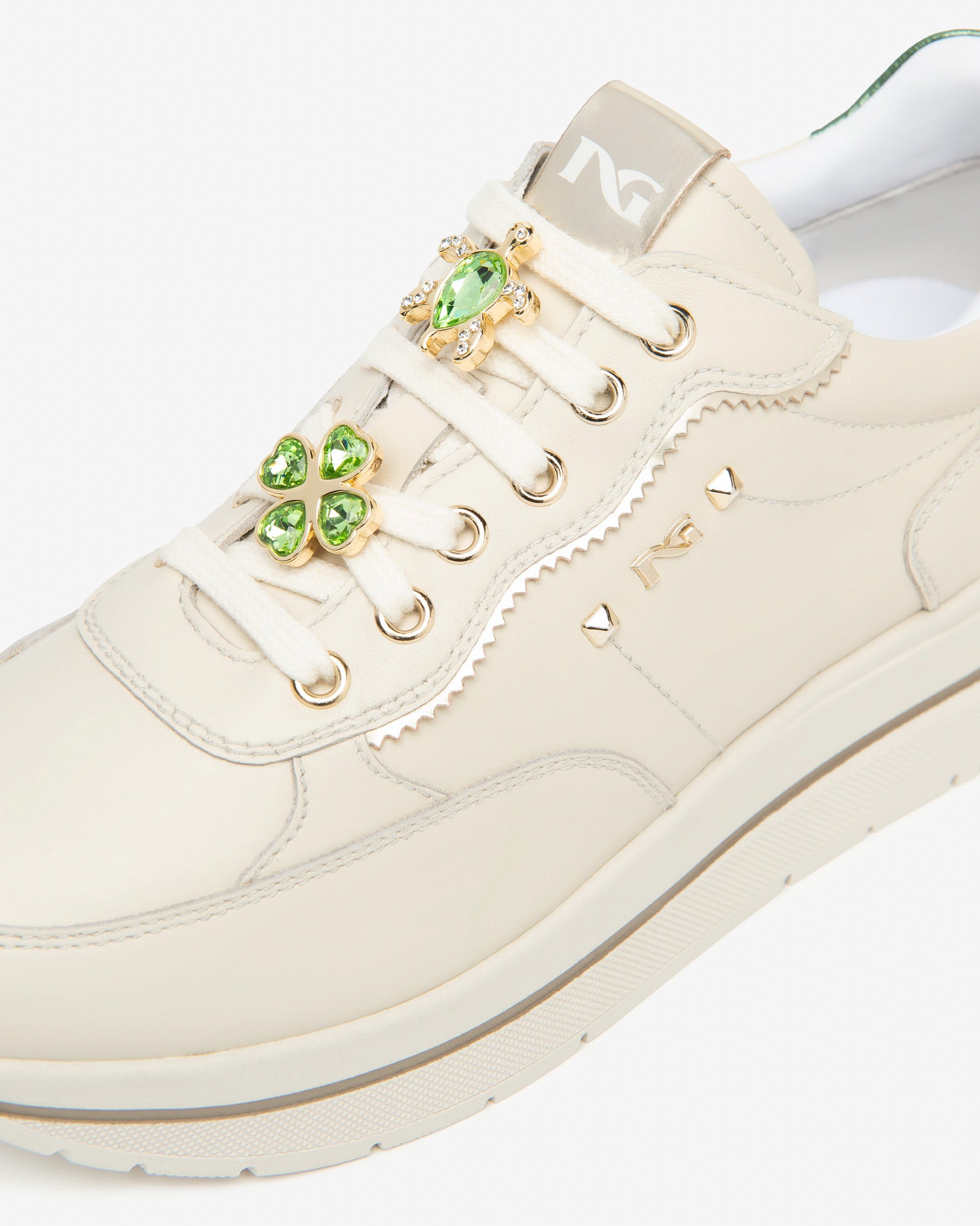 Women’s Leather and Technical Fabric Sneakers