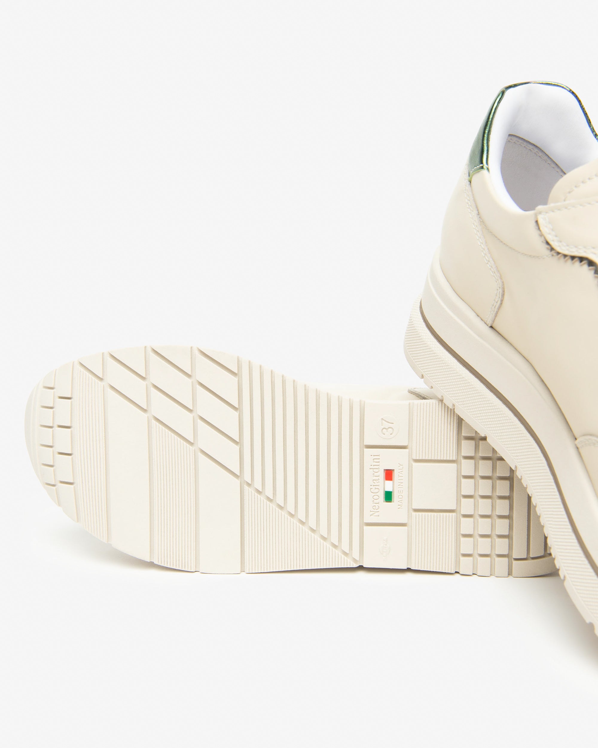 Women’s Leather and Technical Fabric Sneakers
