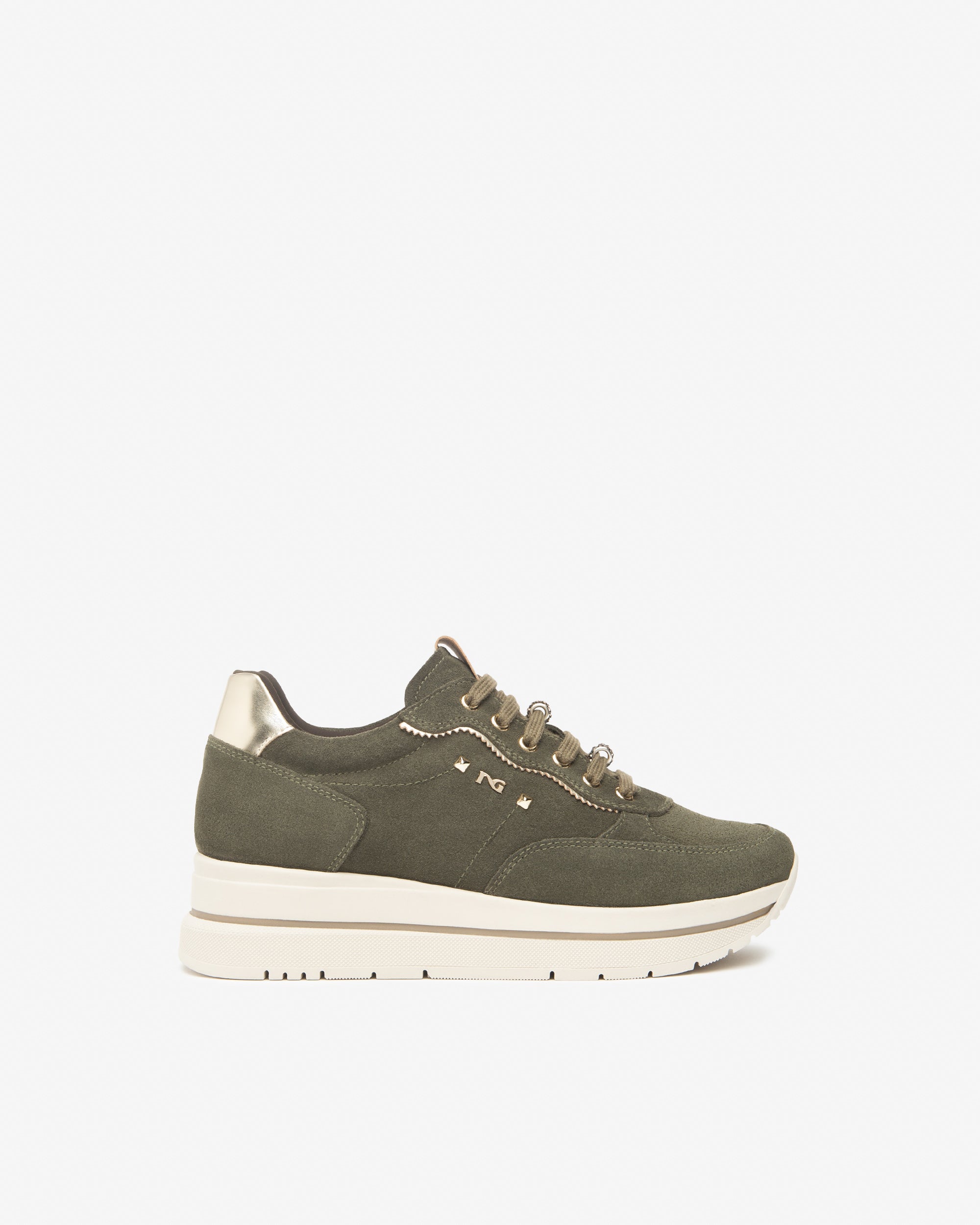 Sneakers Dames in Suède en Technisch Materiaal