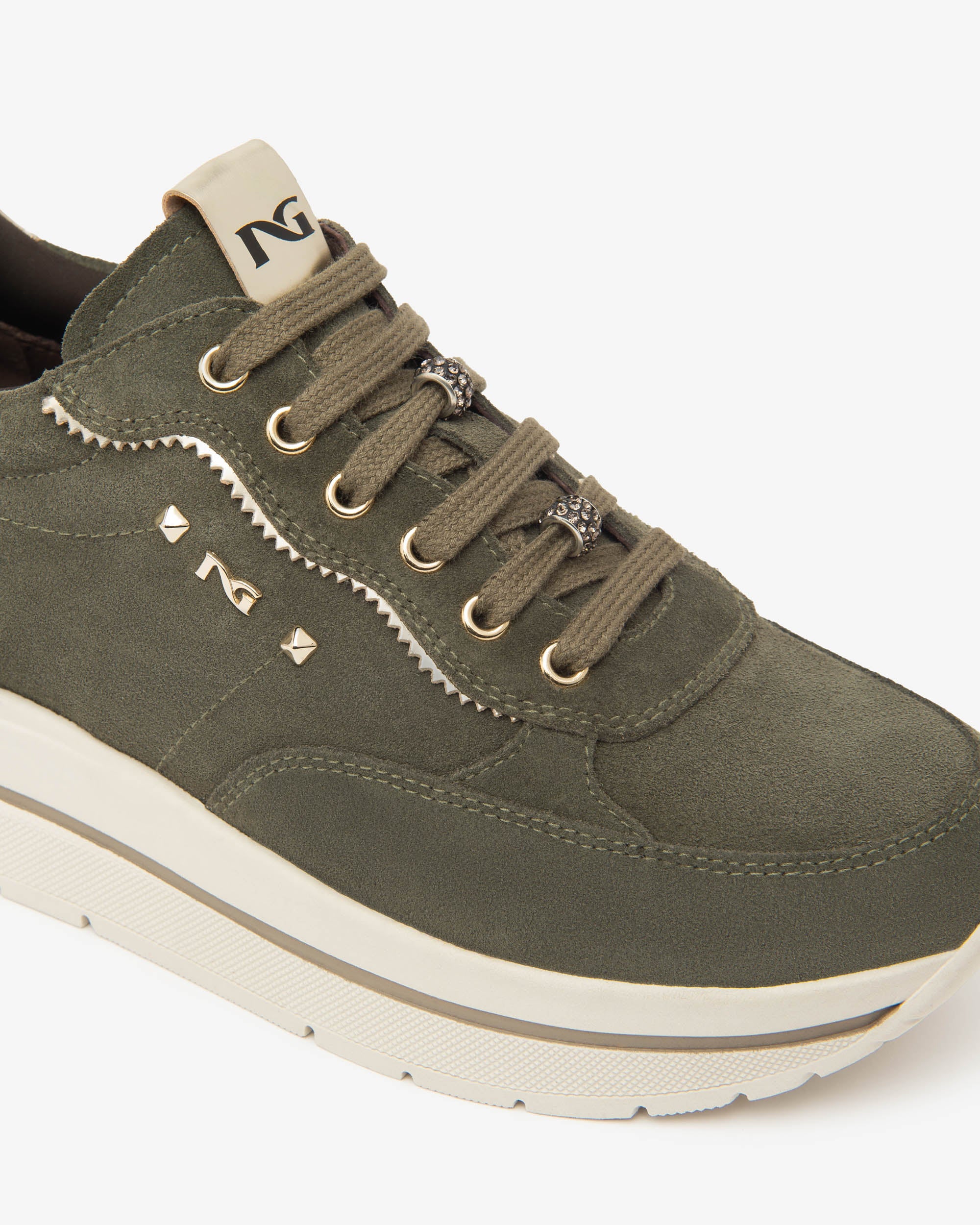Sneakers Dames in Suède en Technisch Materiaal