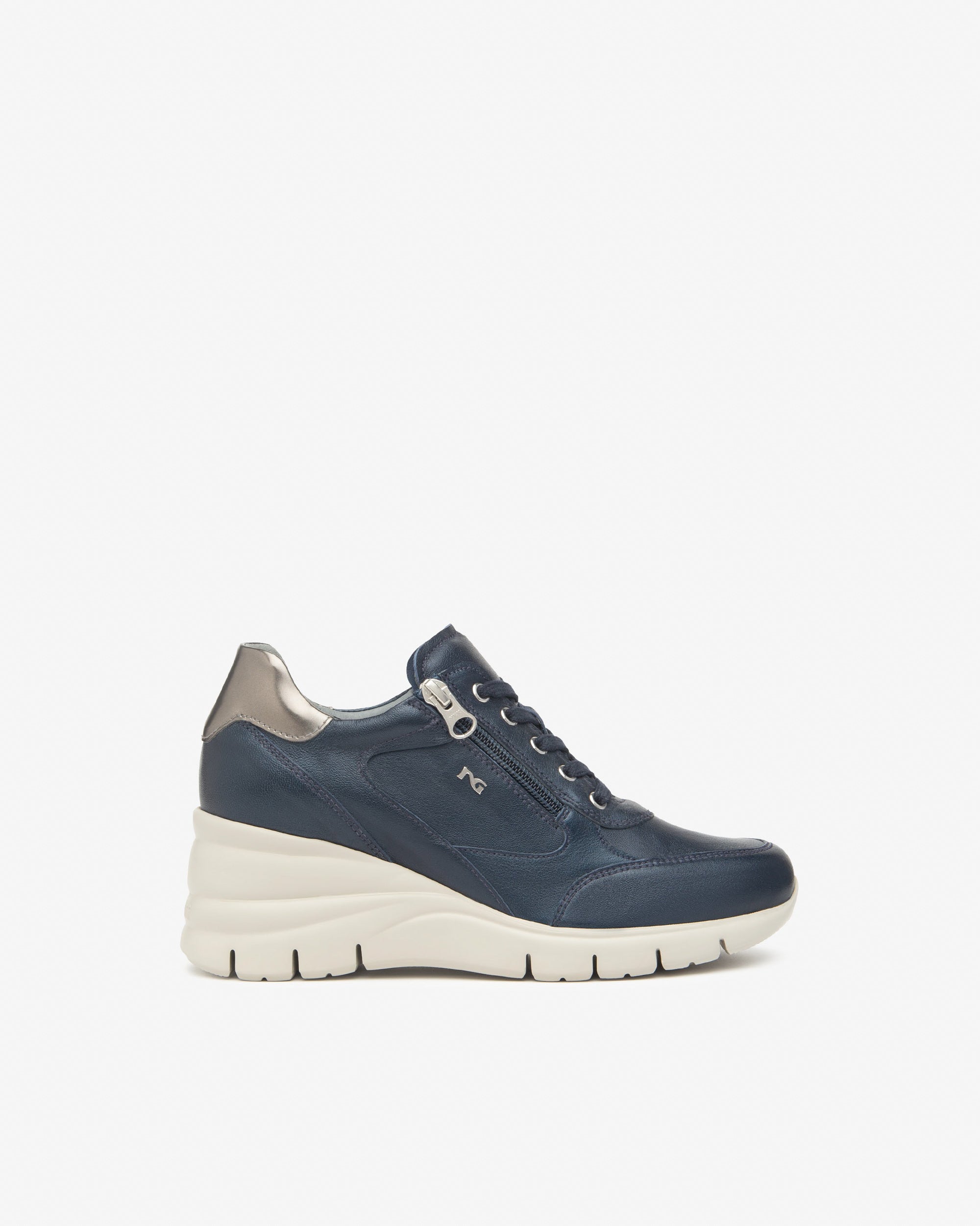 Sneakers Dames in Leder en Technisch Materiaal