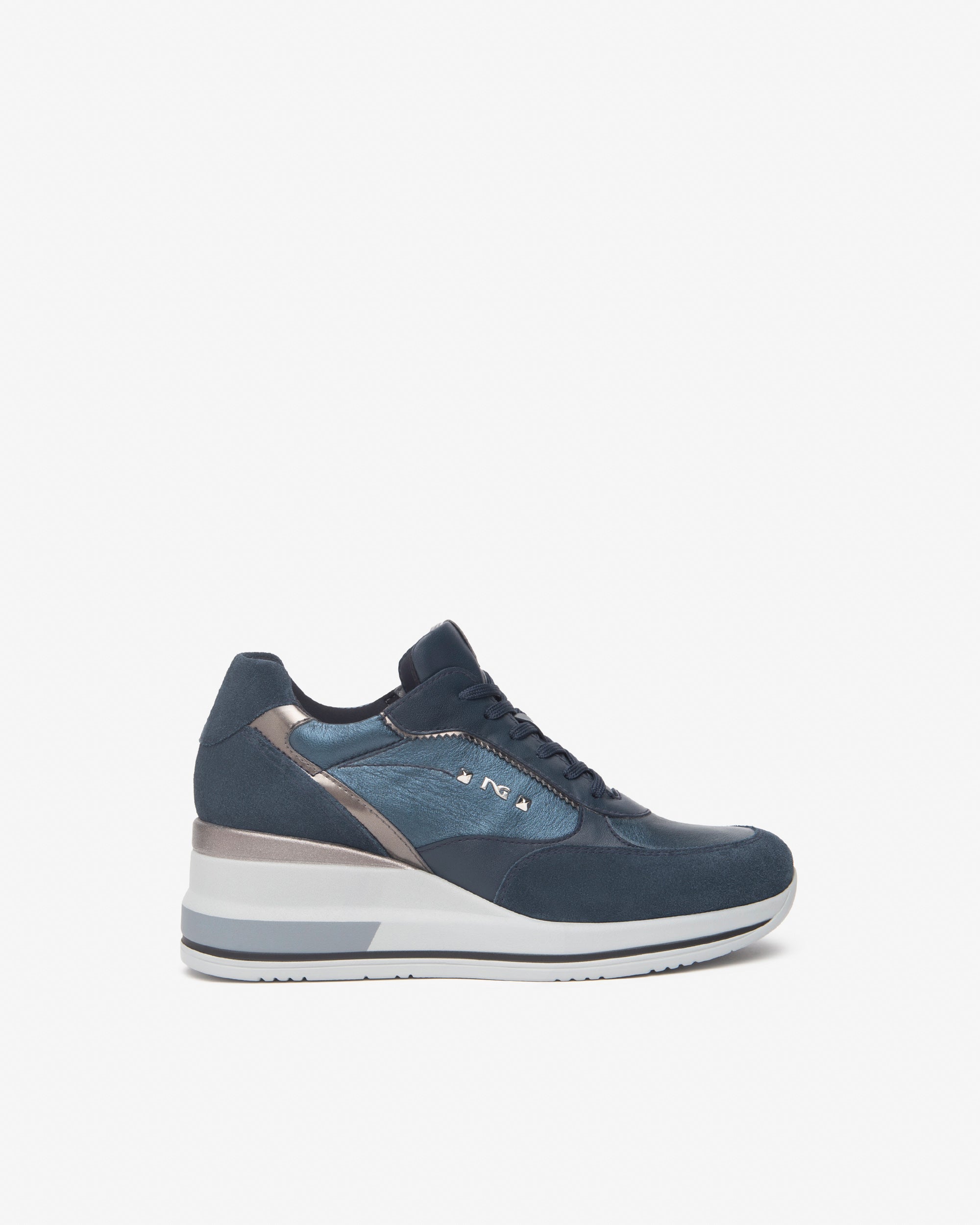 Sneakers Dames in Suède, Leder en Technisch materiaal