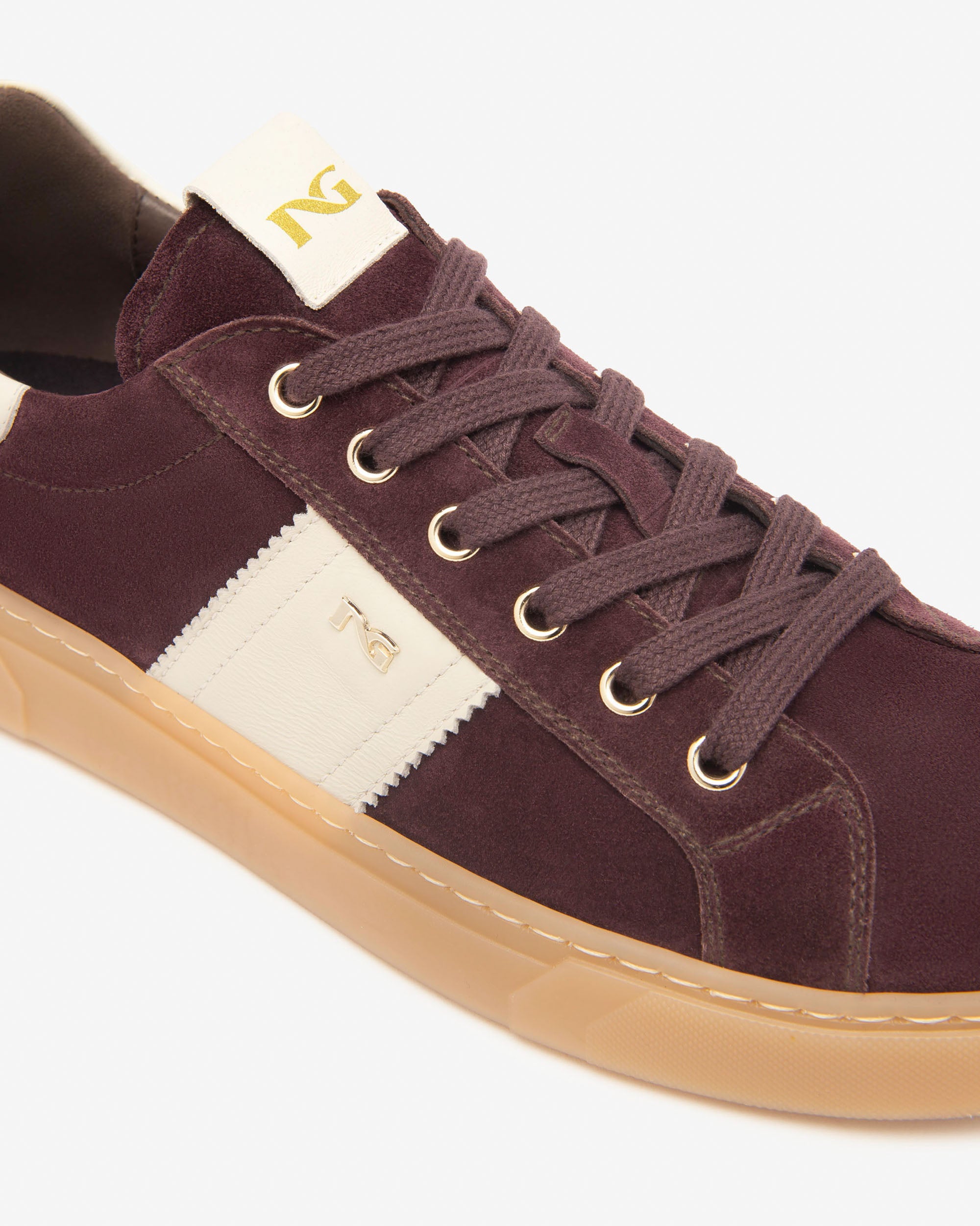 NeroGiardini sneakers donna in suede beige e pelle | Attili Calzature NeroGiardini sneakers donna in suede beige e pelle | Attili Calzature