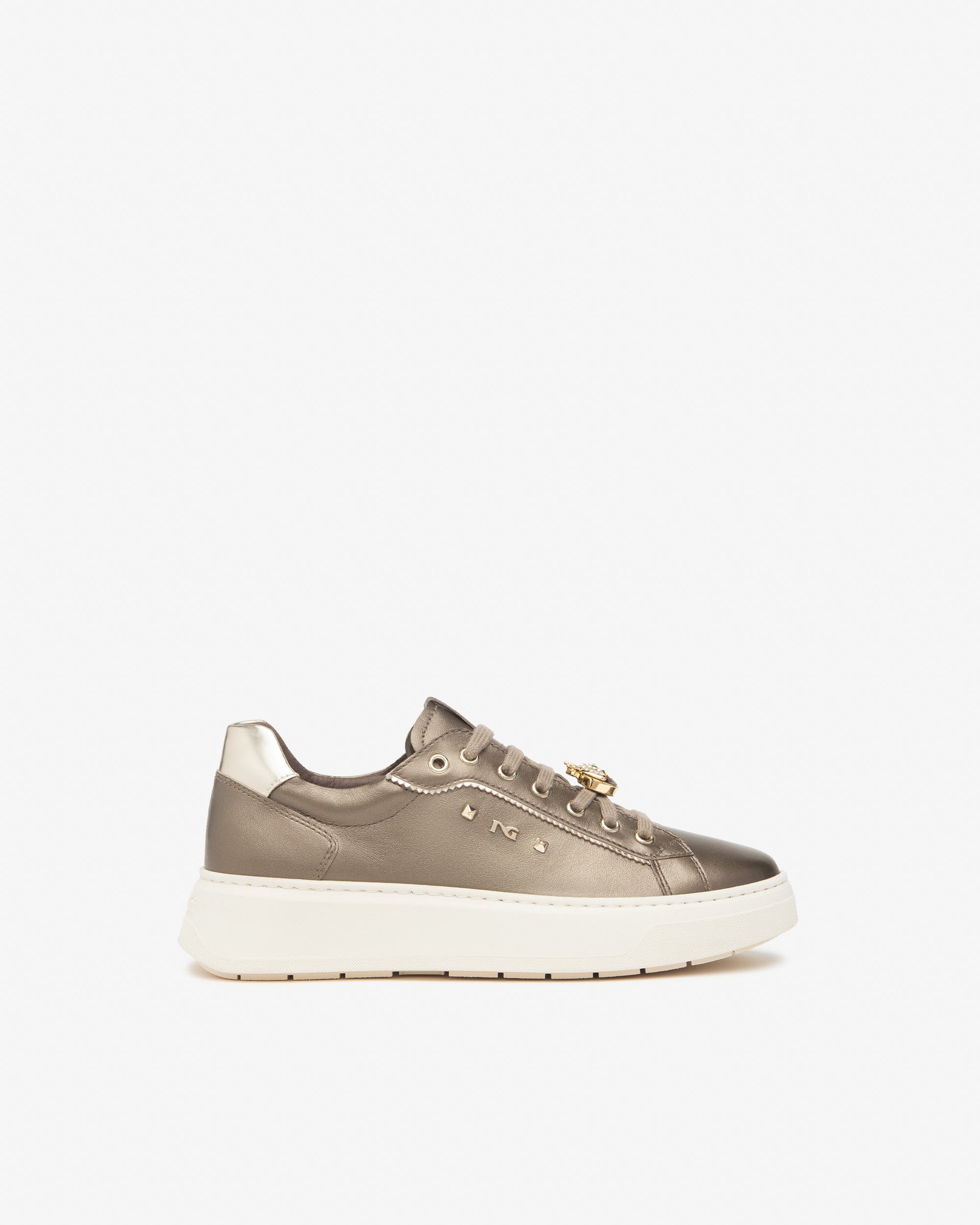 Sneakers Dames in Leder en Technisch Materiaal