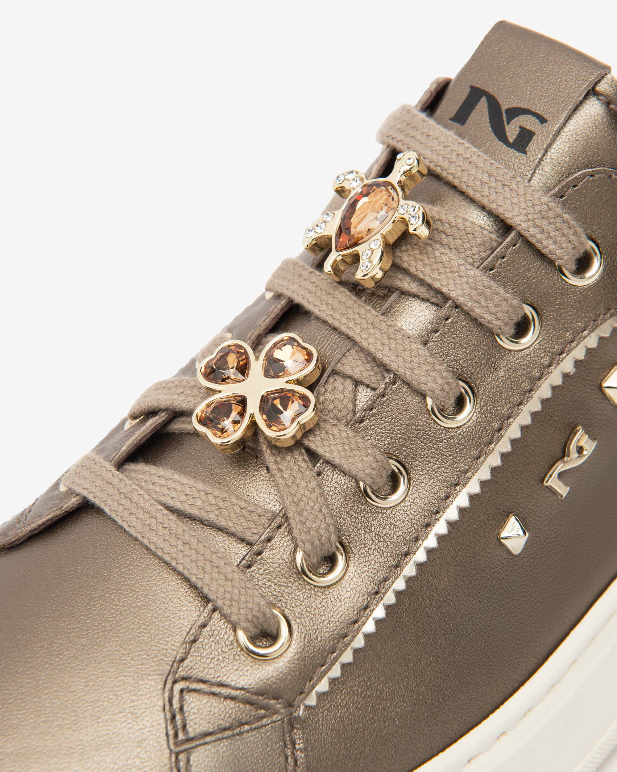 Sneakers Dames in Leder en Technisch Materiaal