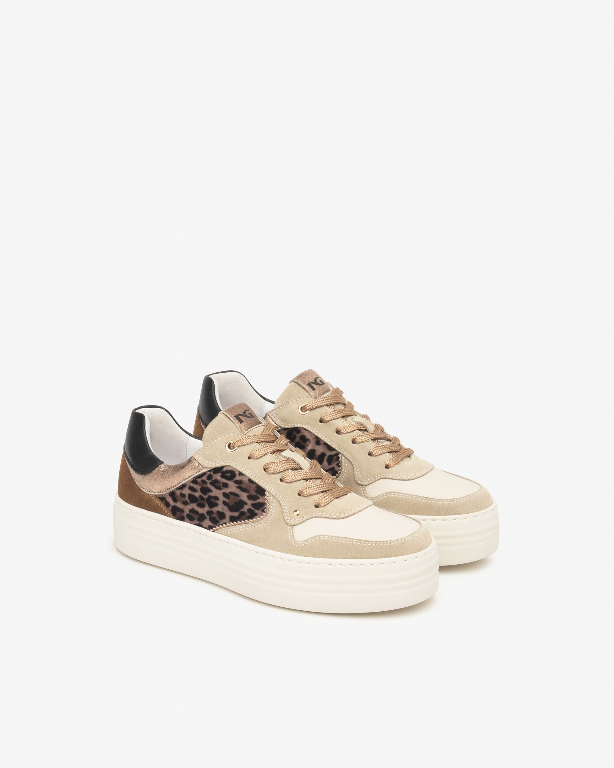 Sneakers Donna in Suede, Pelle e Materiale Tecnico