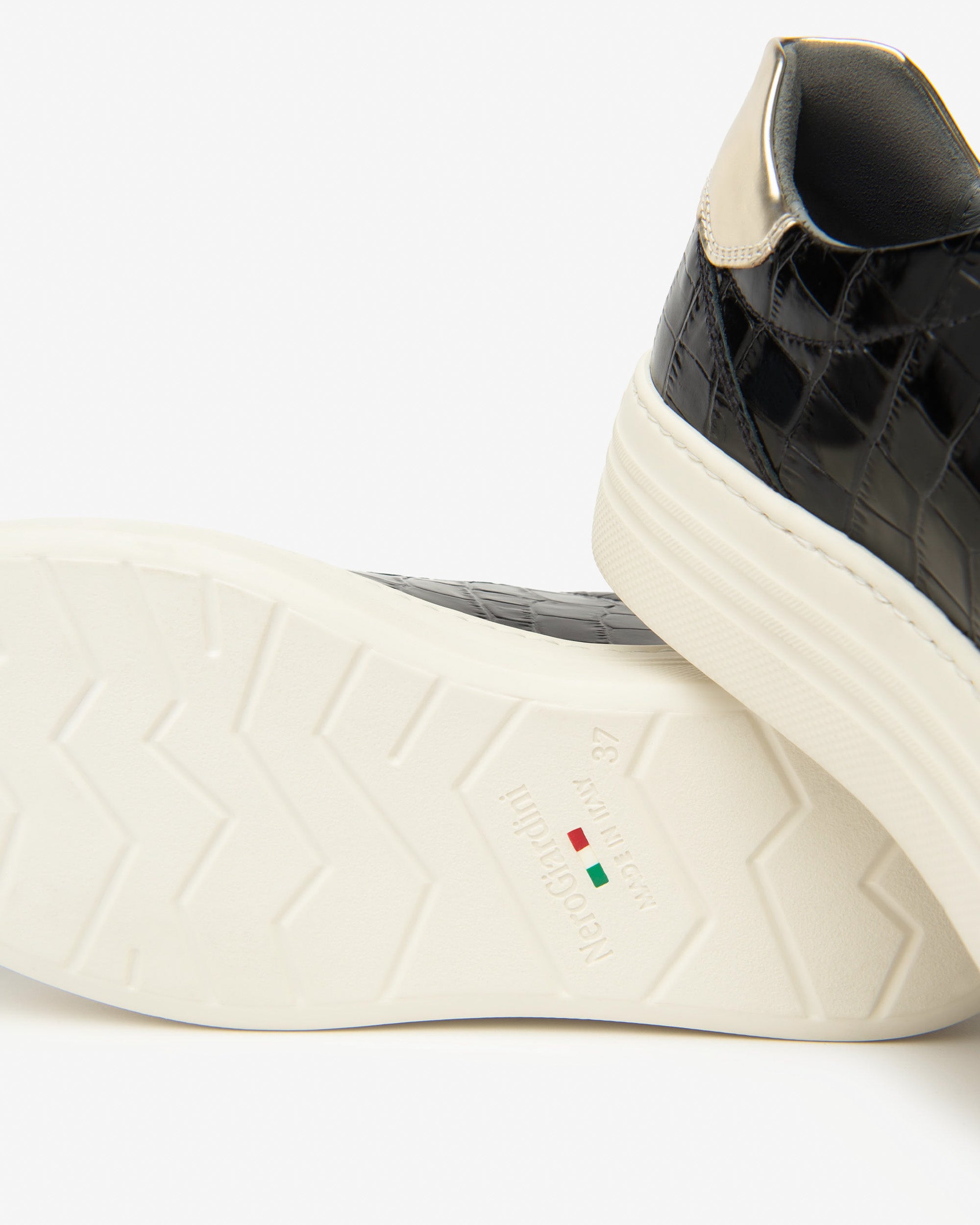 Sneakers Dames in Leder en Technisch Materiaal