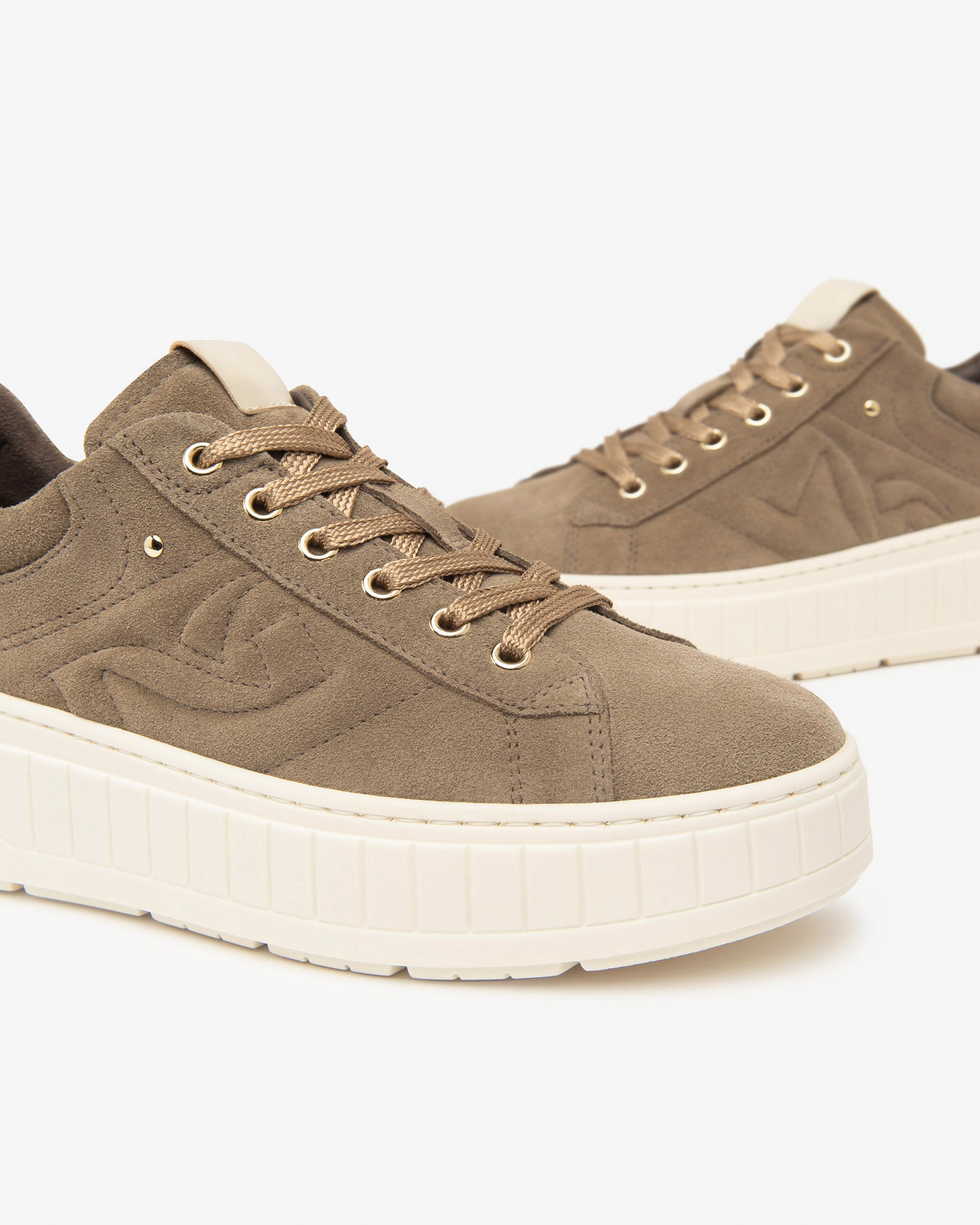 Sneakers Dames in Leder, Suède en Technisch Materiaal