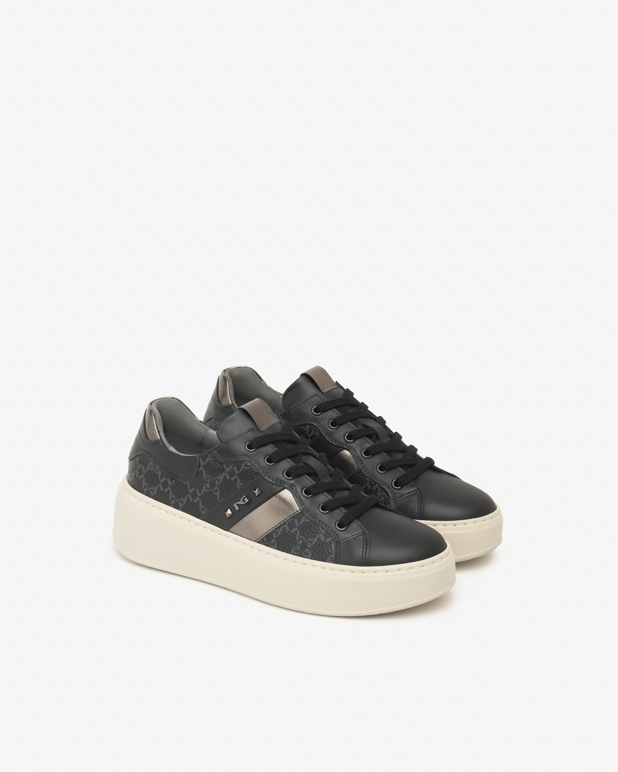 Sneakers Dames in Leder, Technisch Materiaal en Suède