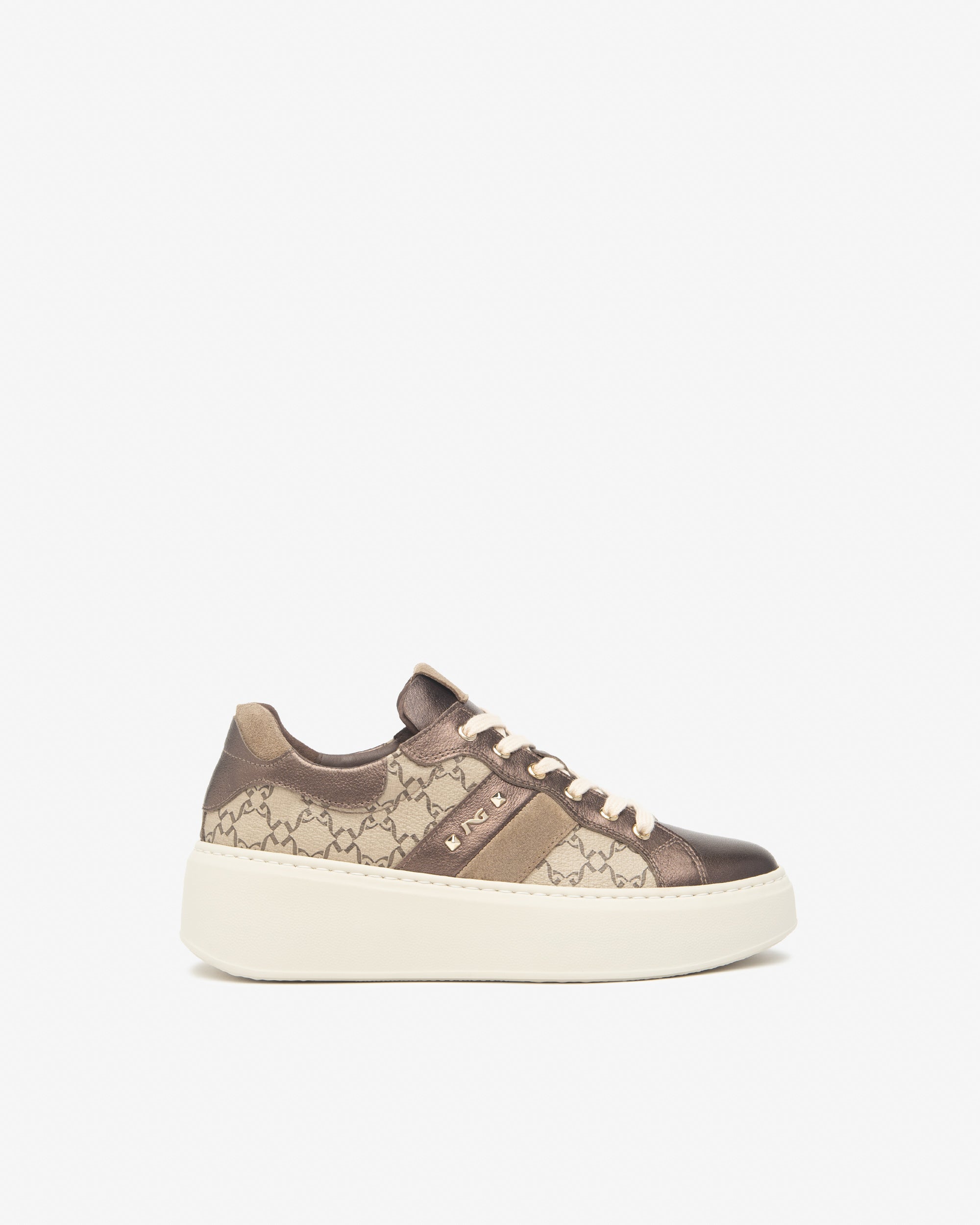 Sneakers Dames in Leder, Technisch Materiaal en Suède