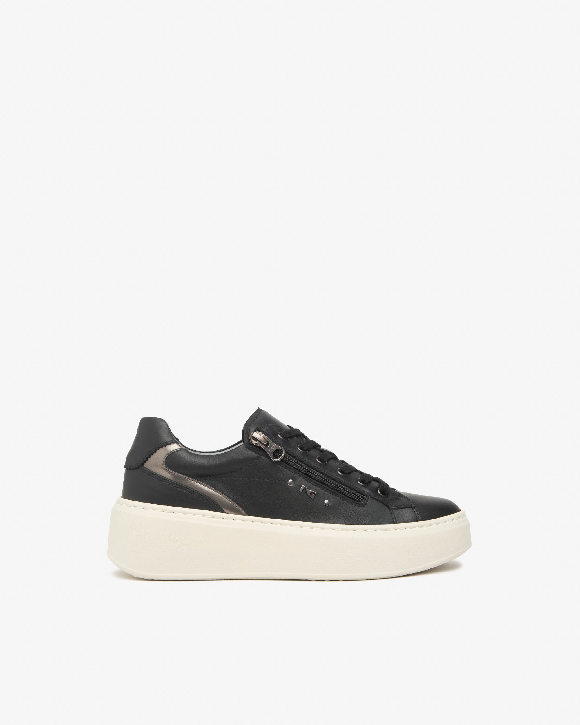 Sneakers Dames in Leder en Technisch Materiaal