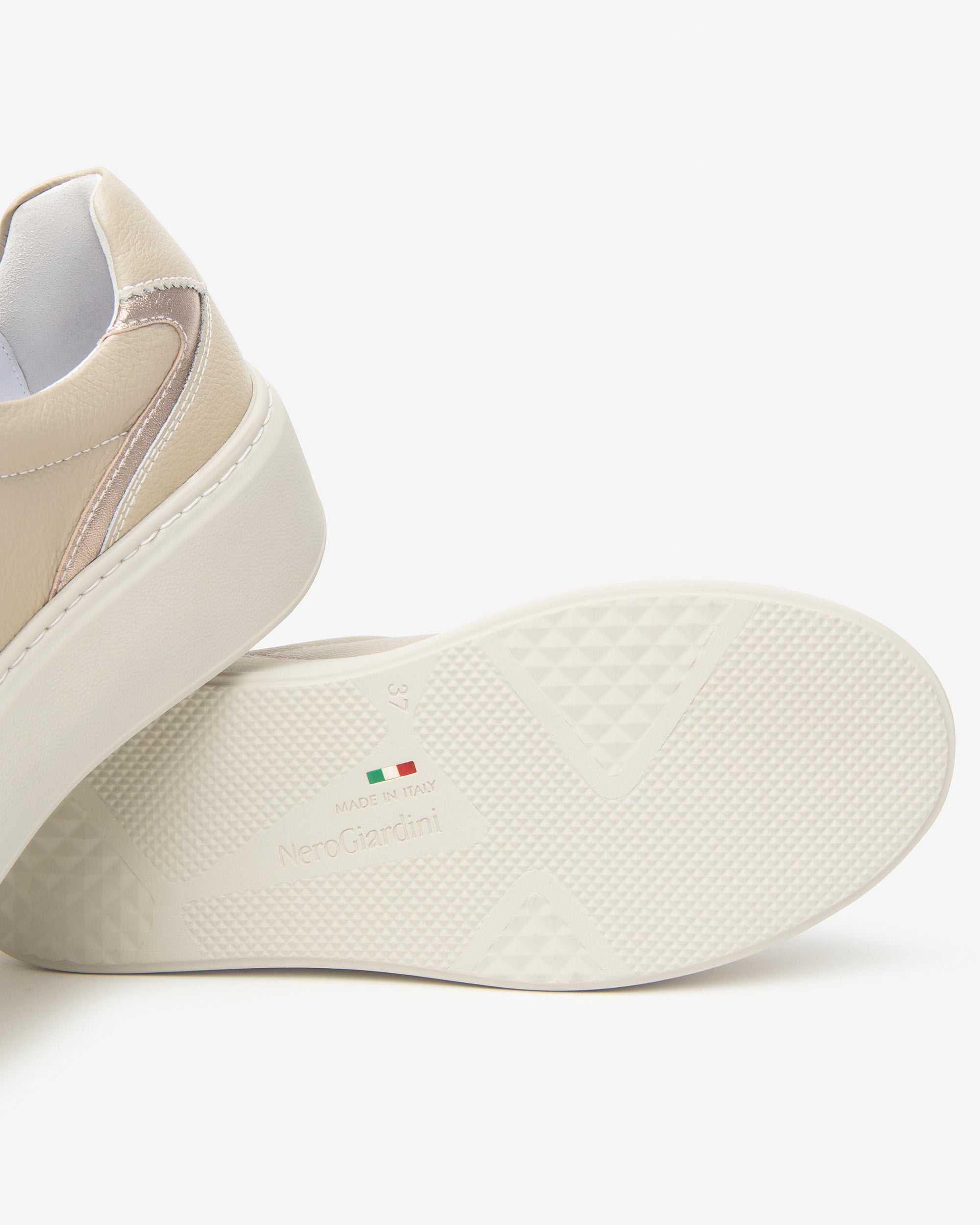 Women’s Leather and Technical Fabric Sneakers