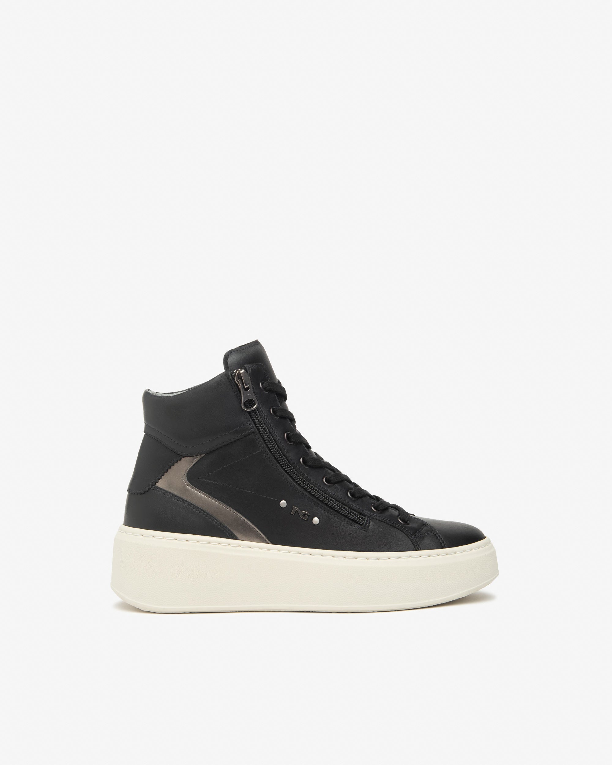 Sneakers Dames in Leder en Technisch Materiaal