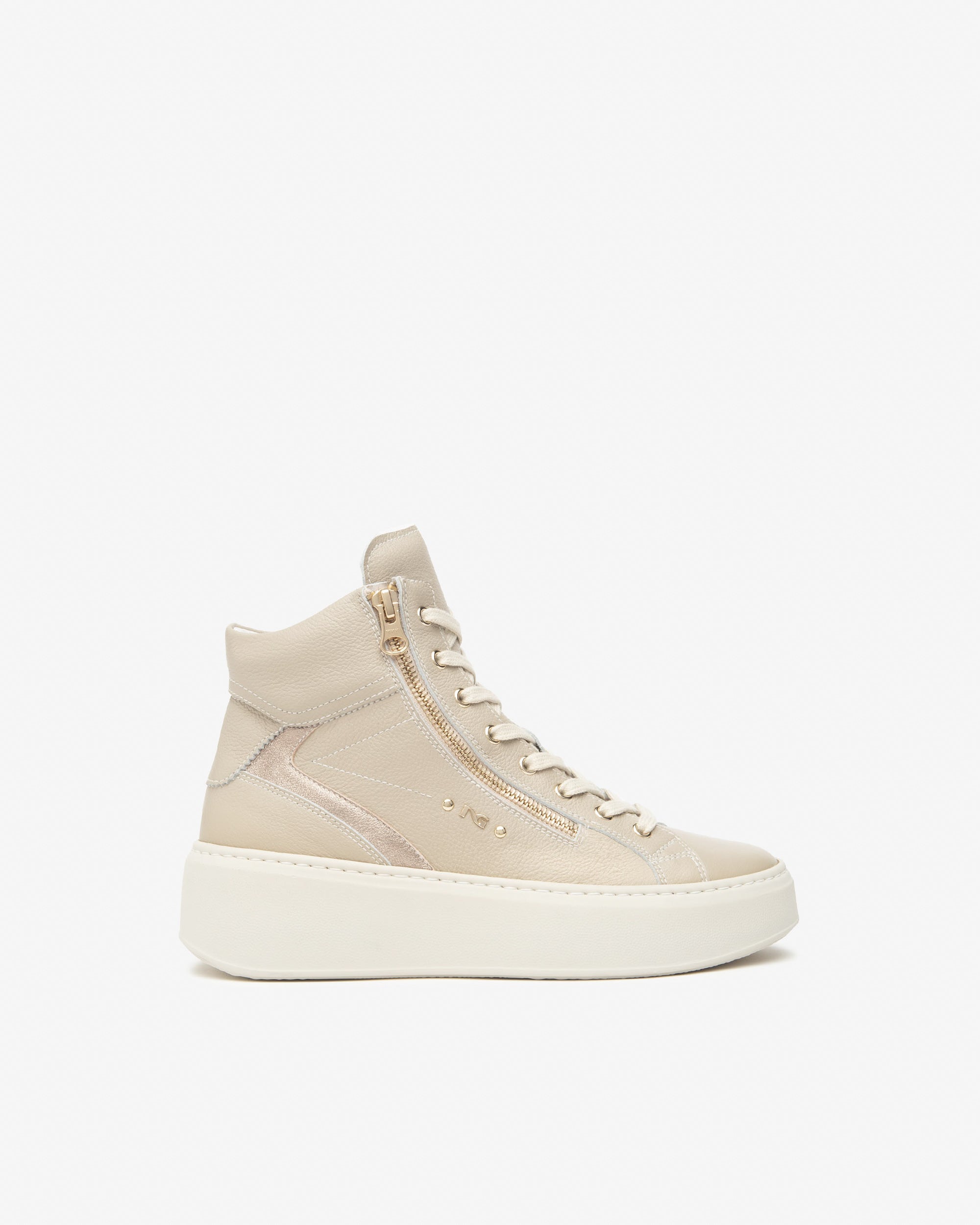 Sneakers Dames in Leder en Technisch Materiaal