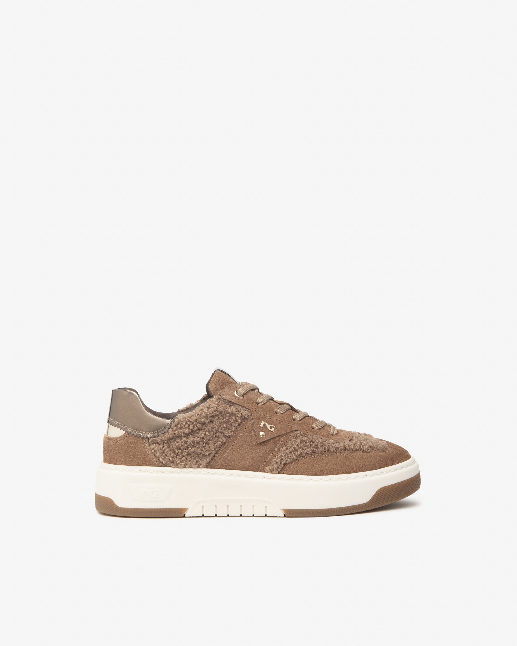 Sneakers Dames in Suède, Textiel en Technisch materiaal
