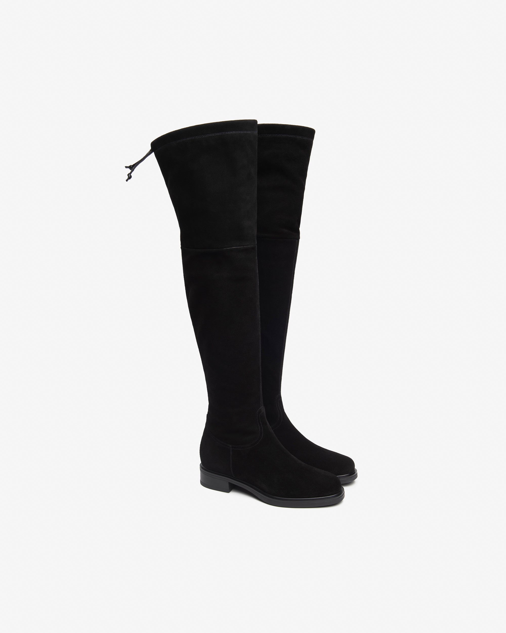 Damenstiefel aus Veloursleder und Leder